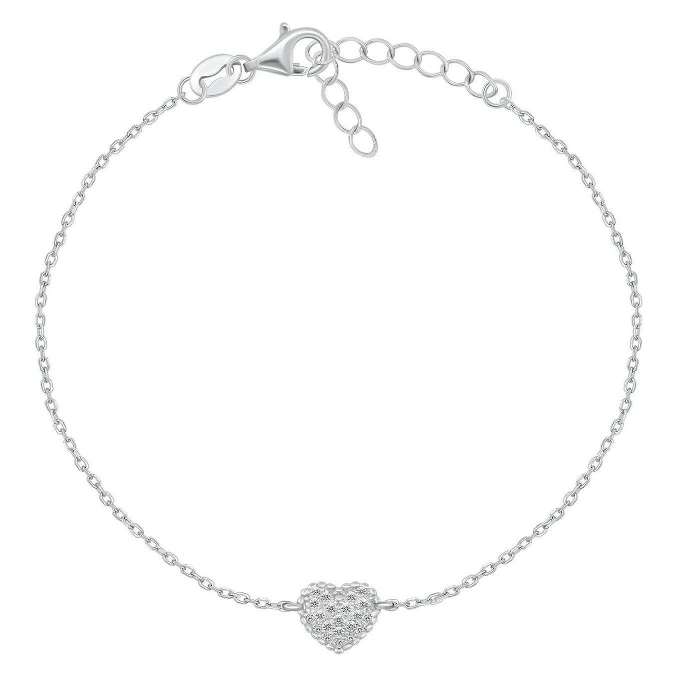 Brilio, Bracelet, Silver - bracelet romantique en argent avec coeur BR11AW, (Argent)