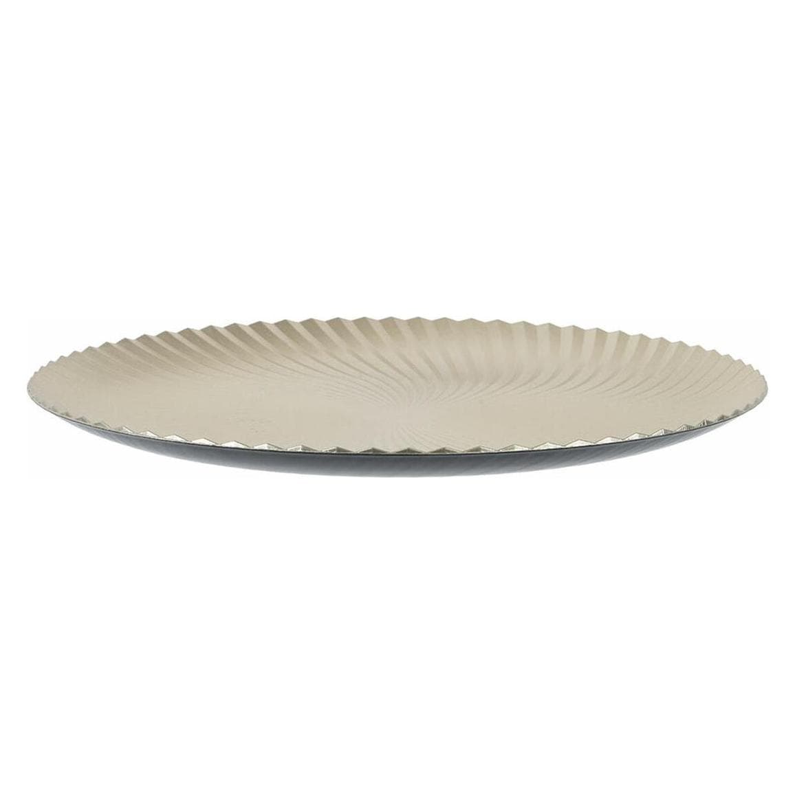 Kaemingk, Plat décoratif, Dekoteller mit 3D-Optik - Kunststoff - champagner - ø ca. 33 cm