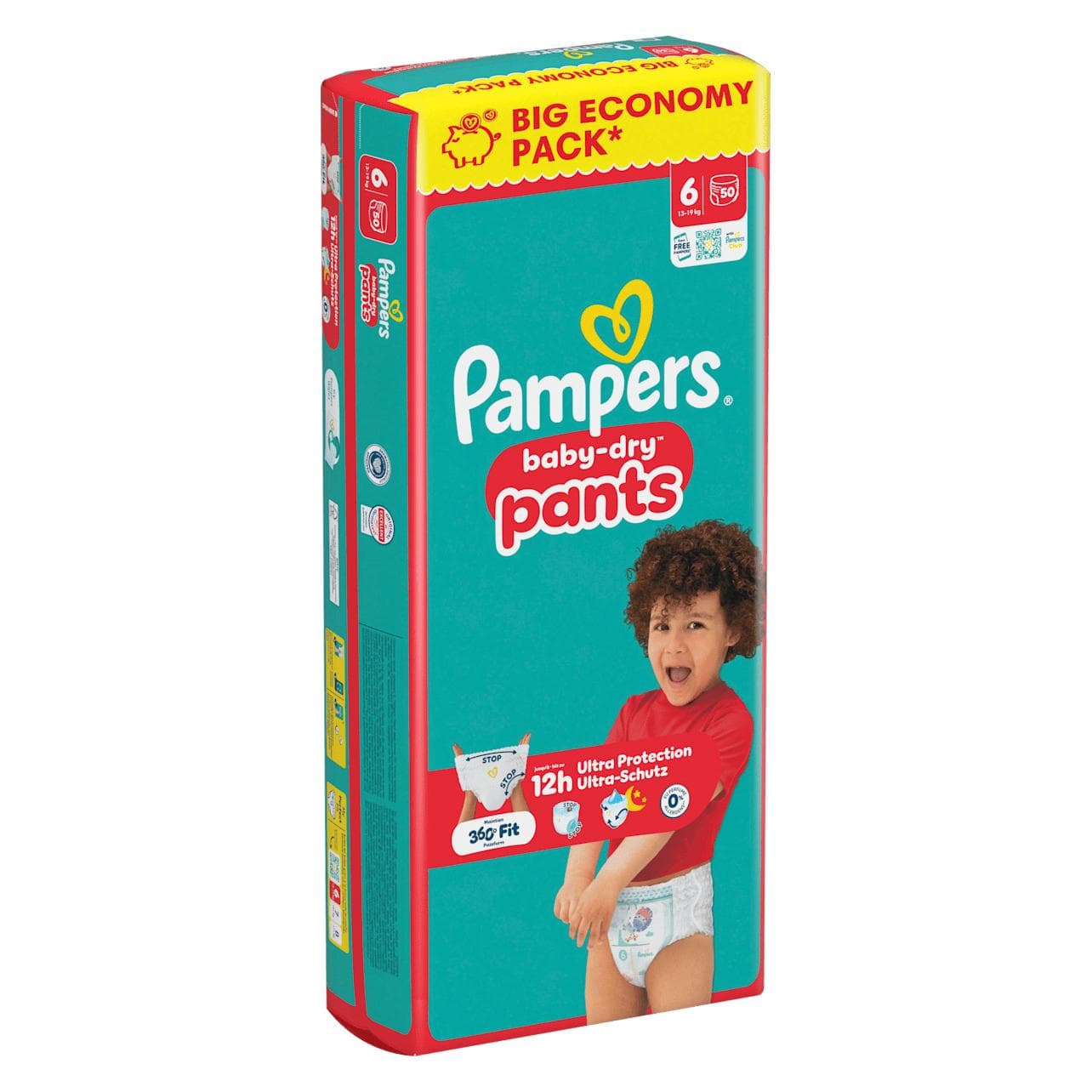 Pampers Baby Dry Pants Gr.6 Extra Large 13-19kg Big Windeln Eco Pack 50 Stück (Taille 6, 50 pcs)