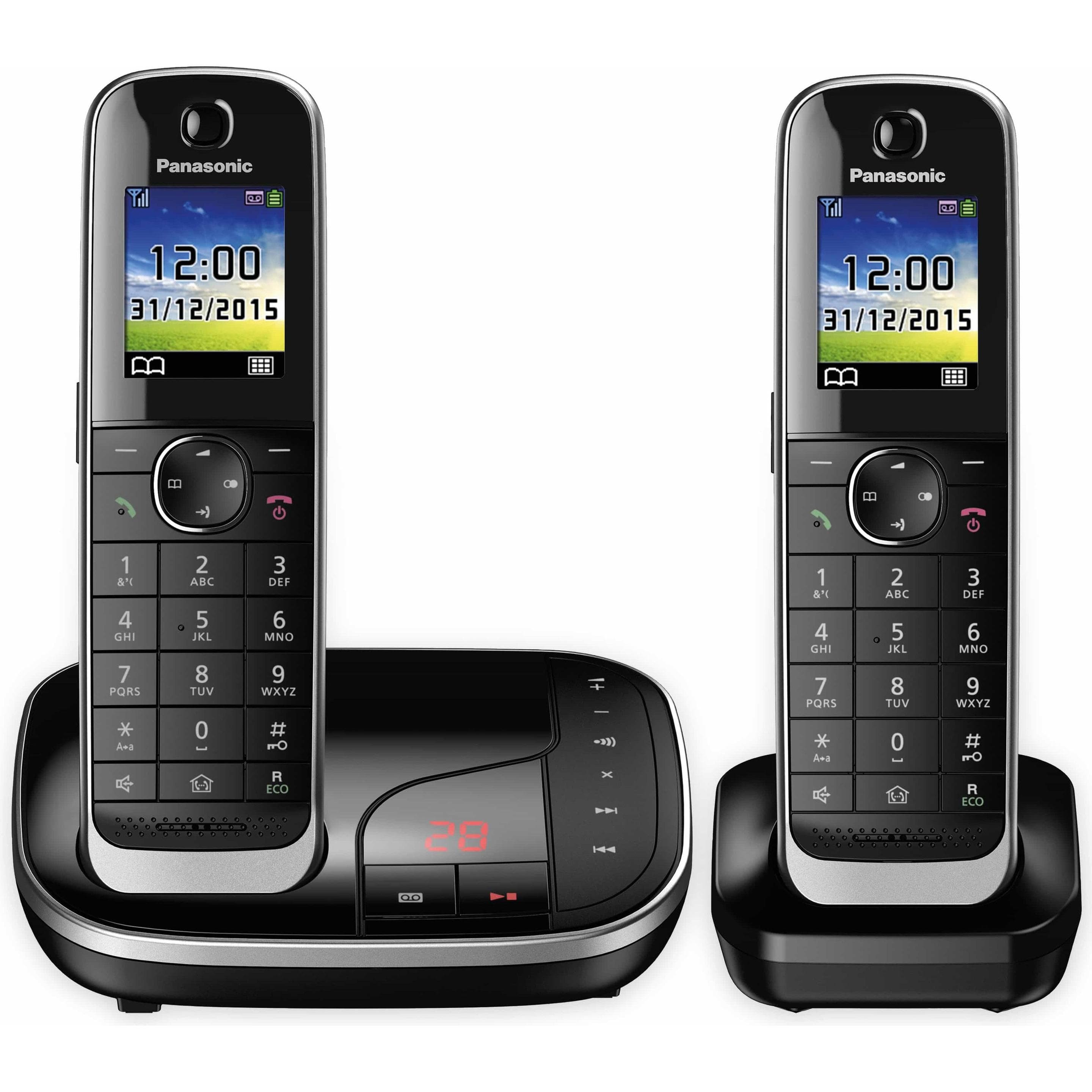 Panasonic KX-TGJ322GB, Téléphone, Noir, Blanc