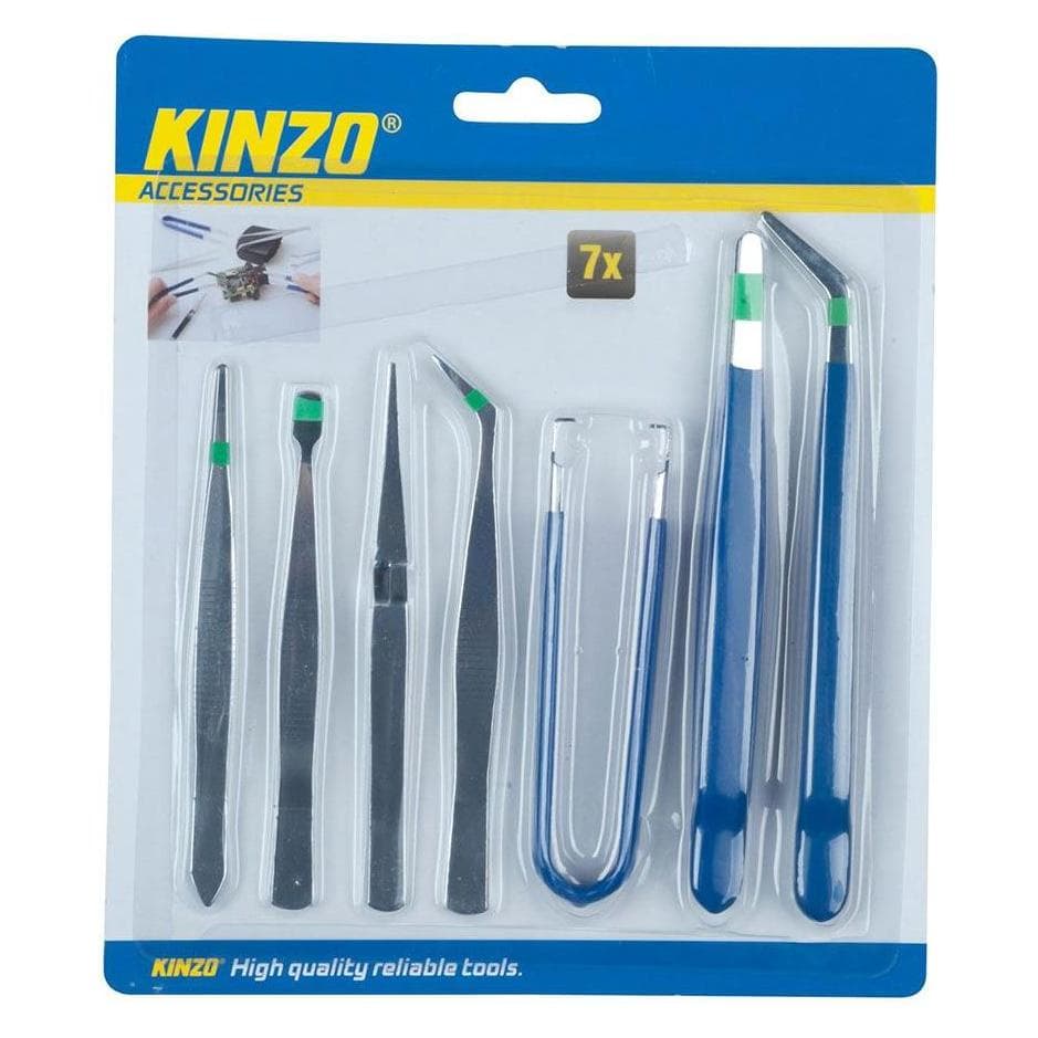 Kinzo, Pince à épiler, Ensemble de pinces de précision, 7 pièces