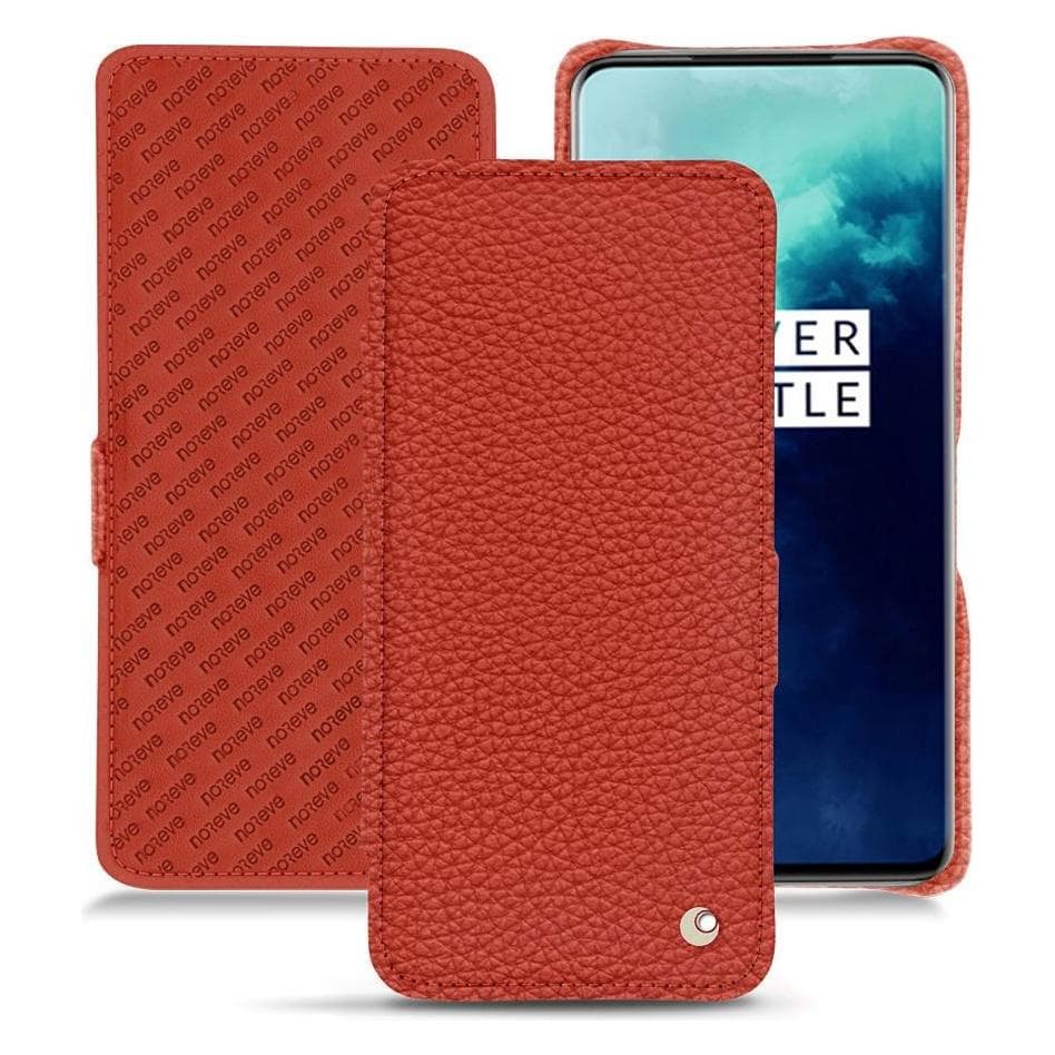 Noreve Housse cuir horizontal (OnePlus 7T Pro), Coque pour téléphone portable, Orange
