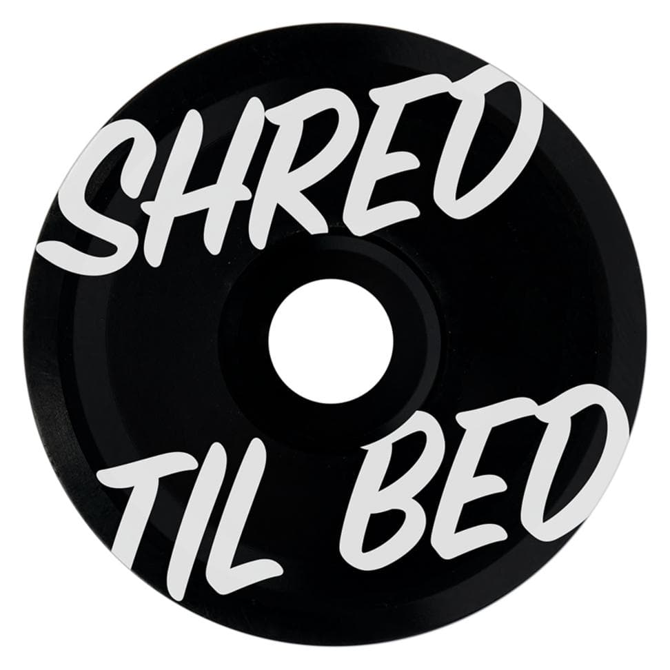 Kids Ride Shotgun, Siège-auto : accessoires, Shred Til Bed Stem Cap, 1 1/8", noir