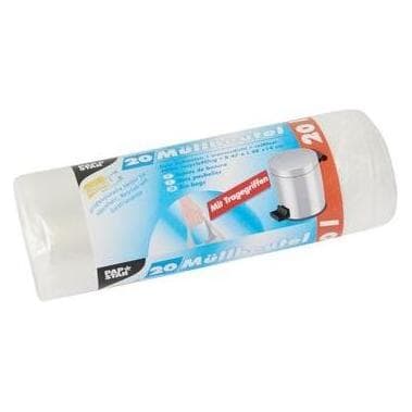 Papstar Sacs pour seaux HDPE, 20 litres, transparent, Sac-poubelle, Transparent
