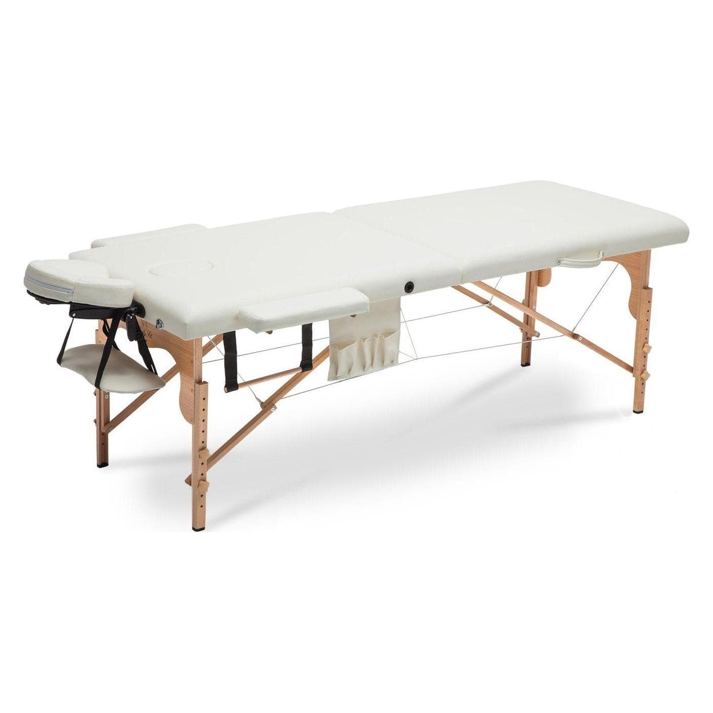 Body Fit, Table + fauteuil de massage, table, lit massant 2 places, bois XXL (578)