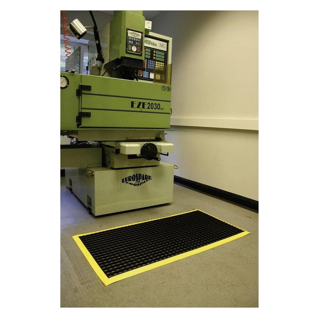 kaiserkraft, Tapis de protection, Tapis anti-fatigue, noir, armure simple (150 x 100 cm)