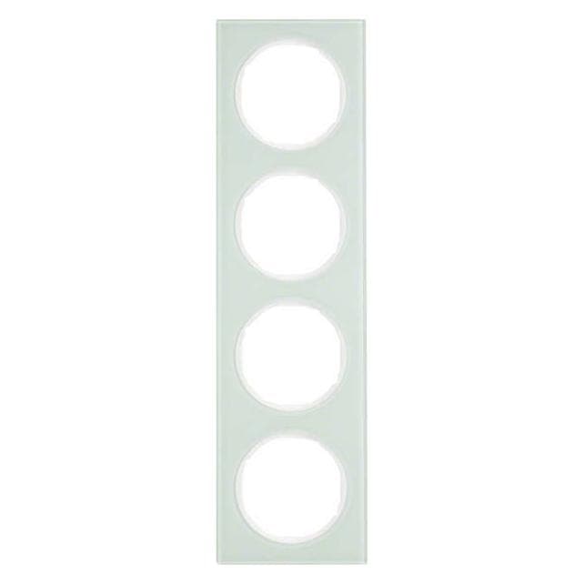 Berker, Accessoires Gamme d'interrupteurs, 10142209 Cadre quadruple R.3 verre