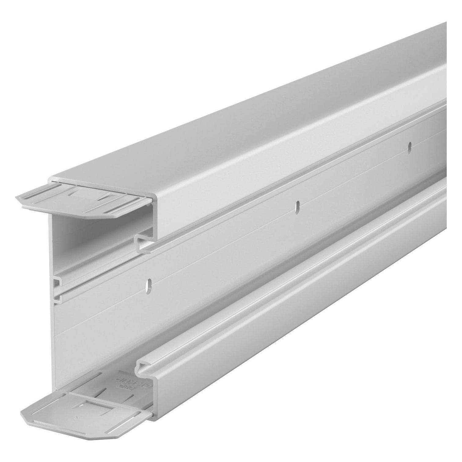 OBO Bettermann, Conduite des câbles, OBO GK-70130LGR Goulotte d'appareillage 70x130x2000 PVC gris clair (200 cm)