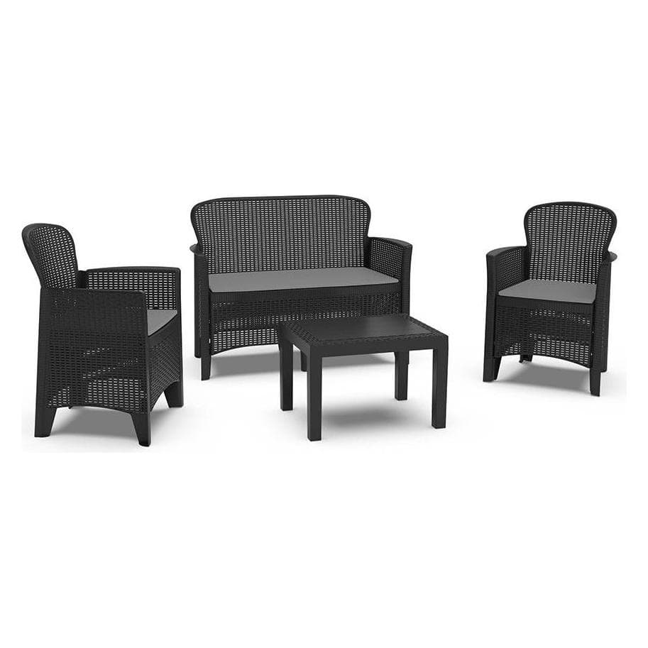 IPAE Progarden, Salon de jardin, Furnit Set Garden Jungle Anthr With Pill