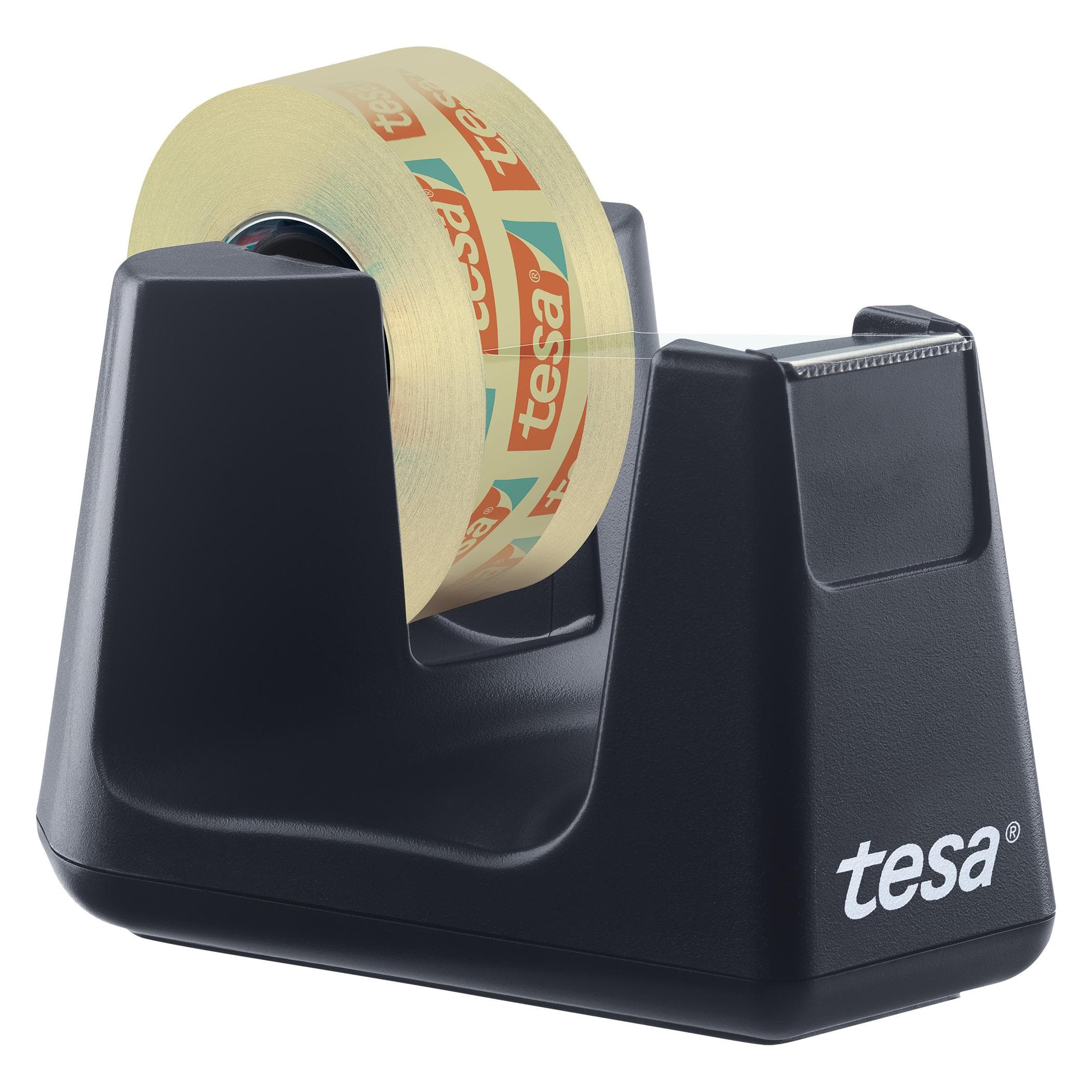 tesa, Distributeur de ruban adhésif, Dérouleur de ruban adhésif EASY CUT SMART pour tables, avec technologie antidérapante, y compris 8