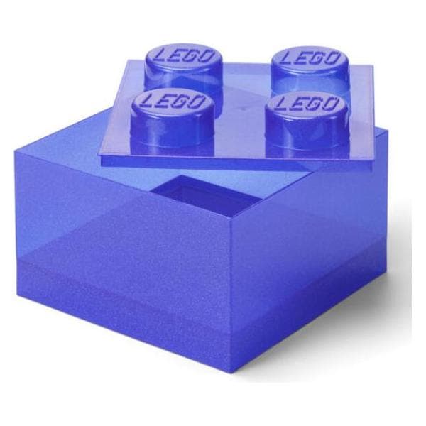 LEGO, Boîte à jouets, Storage Brick 4 Top Lid Glitter Violet