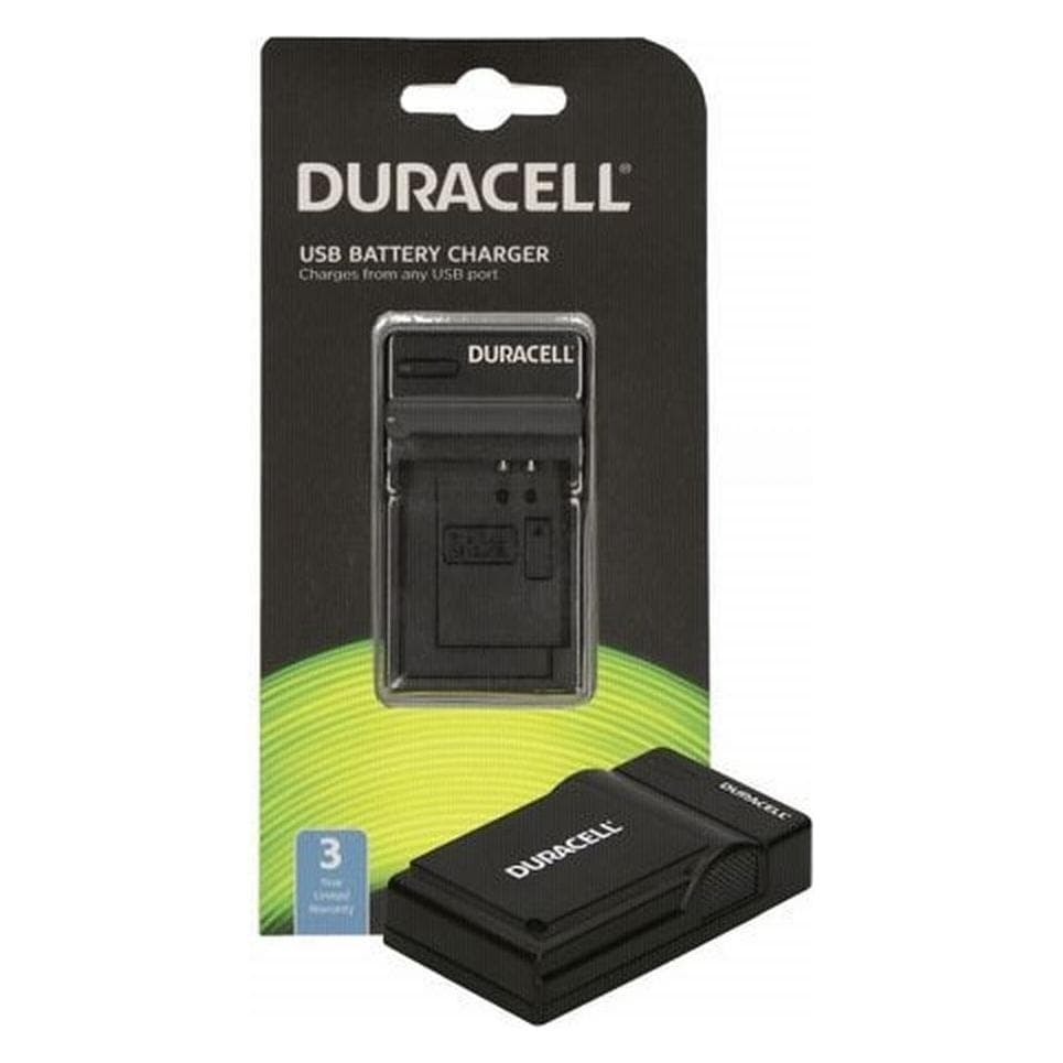 Duracell Chargeur avec câble USB pour DRFW126/NP-W126 (Chargeur de batterie d'appareil photo), Alimentation pour appareil photo, Noir