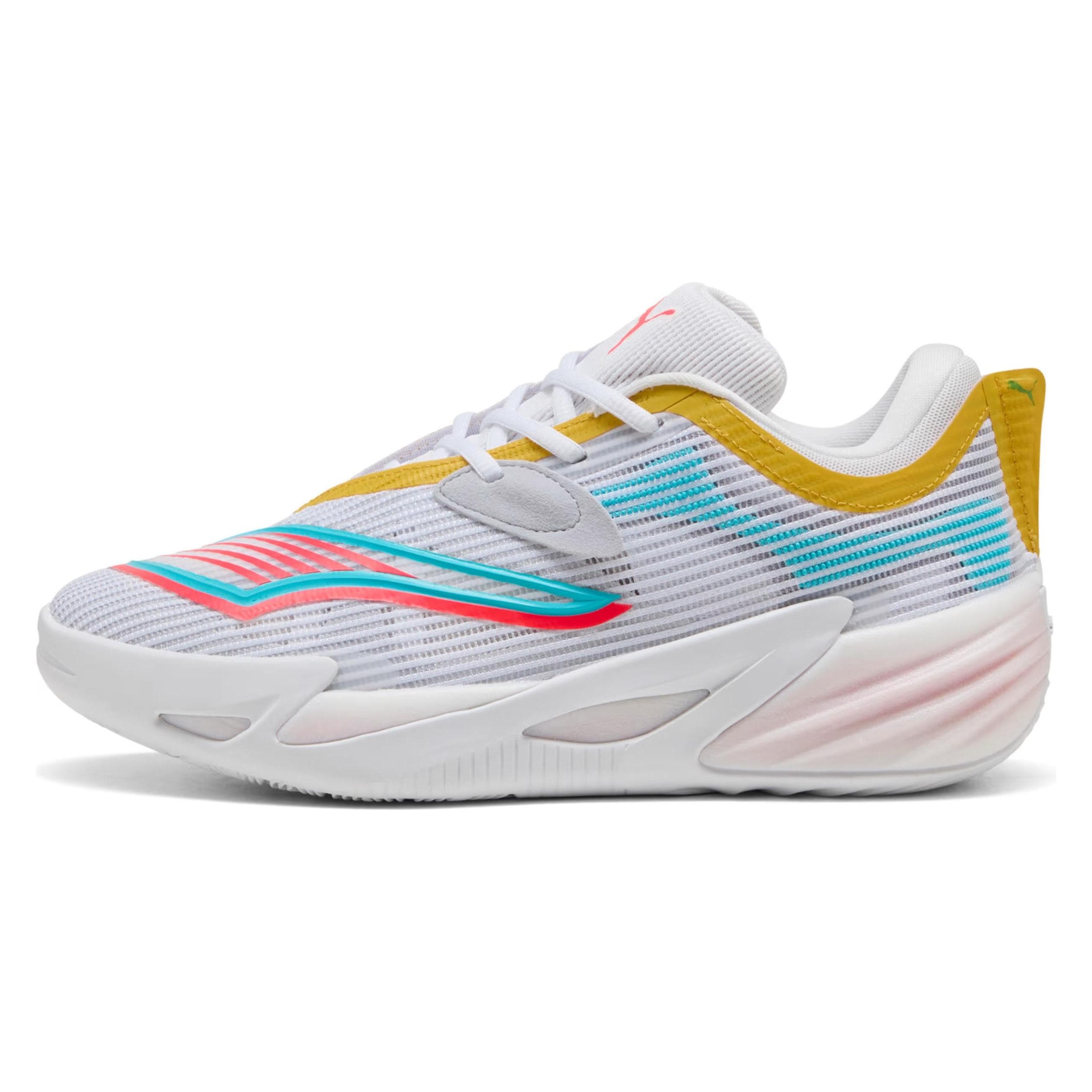 Puma, Unisexe, Chaussure de salle, All-Pro NITRO™ 2 (43), Blanc, Multicolore