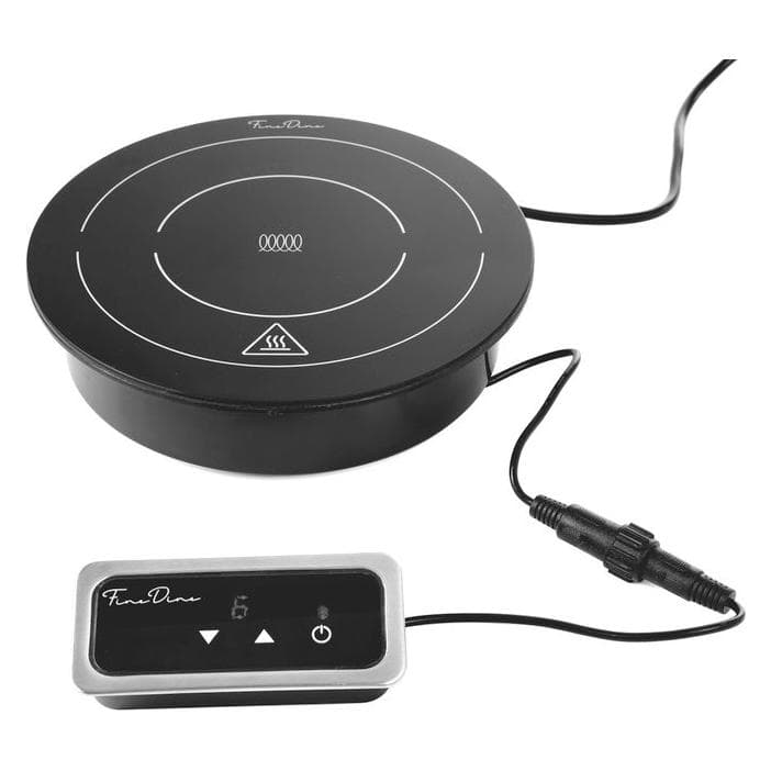 Hendi Induktionsheizung 800W für den Einbau 230V, Plaque de cuisson amovible, Noir, Argent