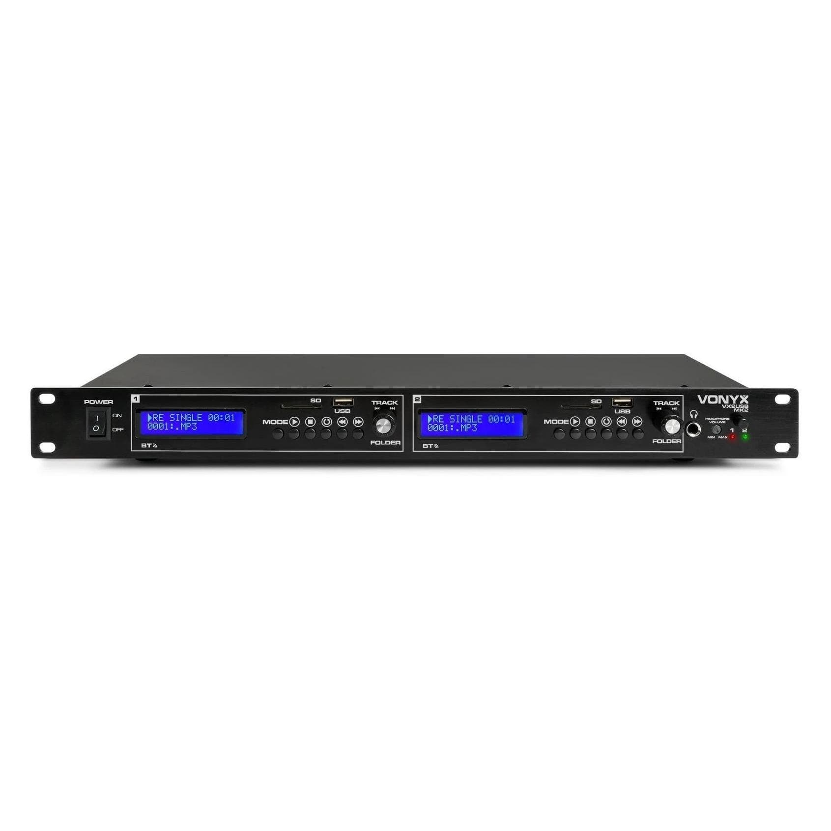 Vonyx Lecteur audio Pro VX2USB (Network Audio Player), Composants hifi, Noir