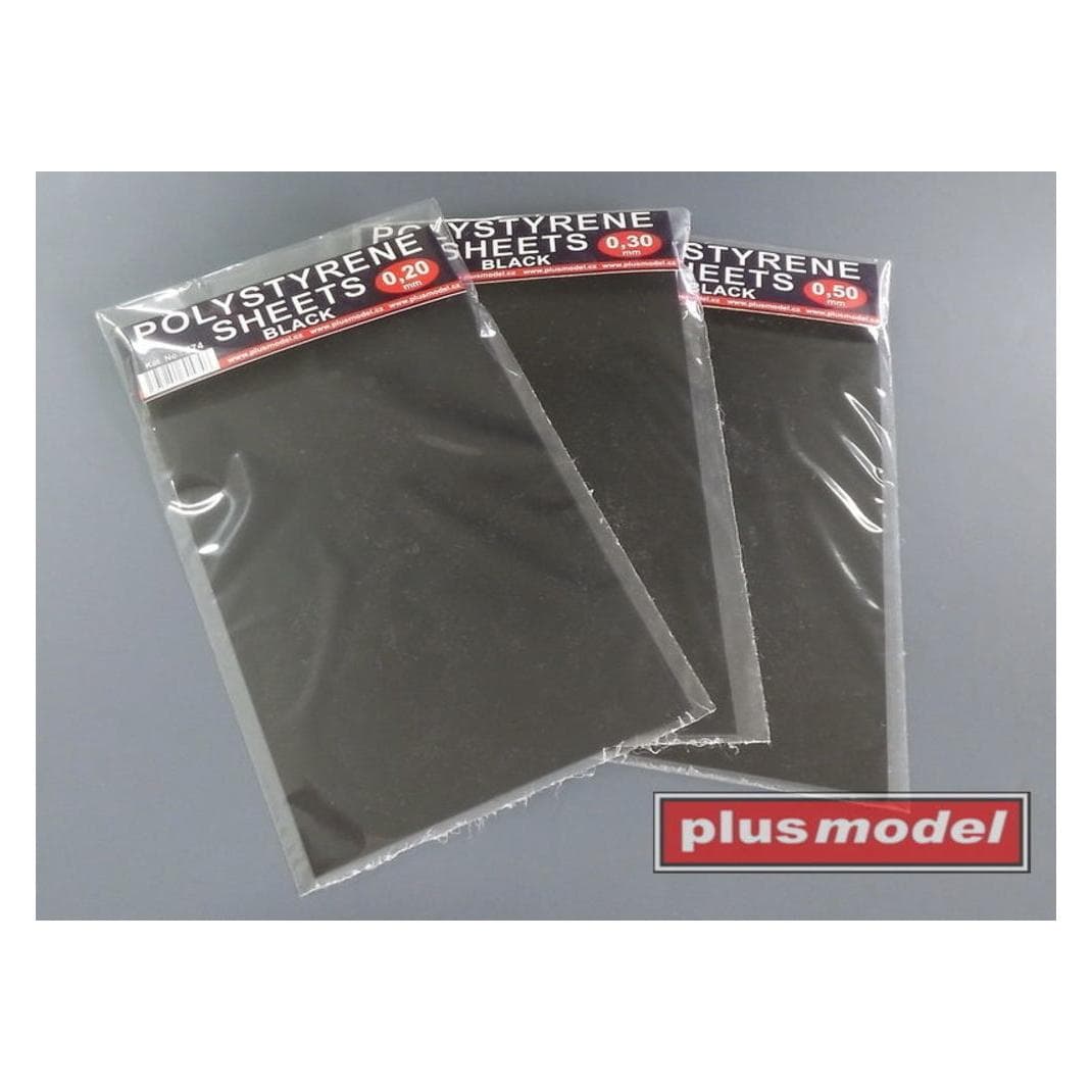 Plus Model Feuilles de polystyrène noir 0,5