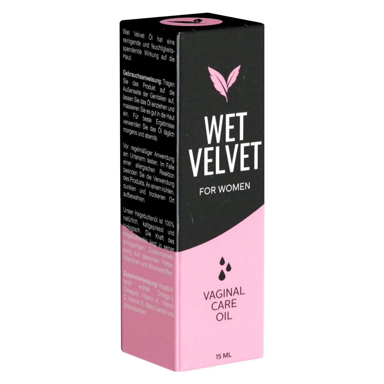 Morningstar, Soins intimes, Huile de soin vaginal Wet Velvet à l'huile d'églantier - Hydratant et nourrissant pour les femmes (15 ml)