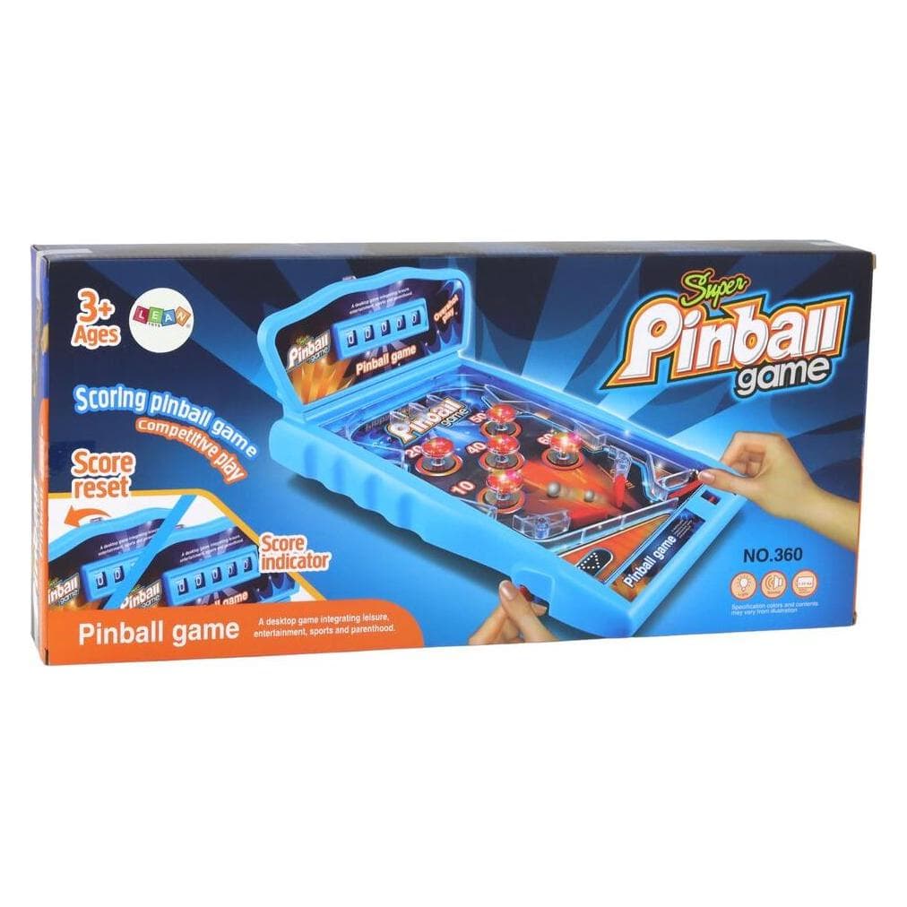 Lean Toys Flipper-Arcade-Spiel, Lichter, Sounds, Gaming rétro, Multicolore