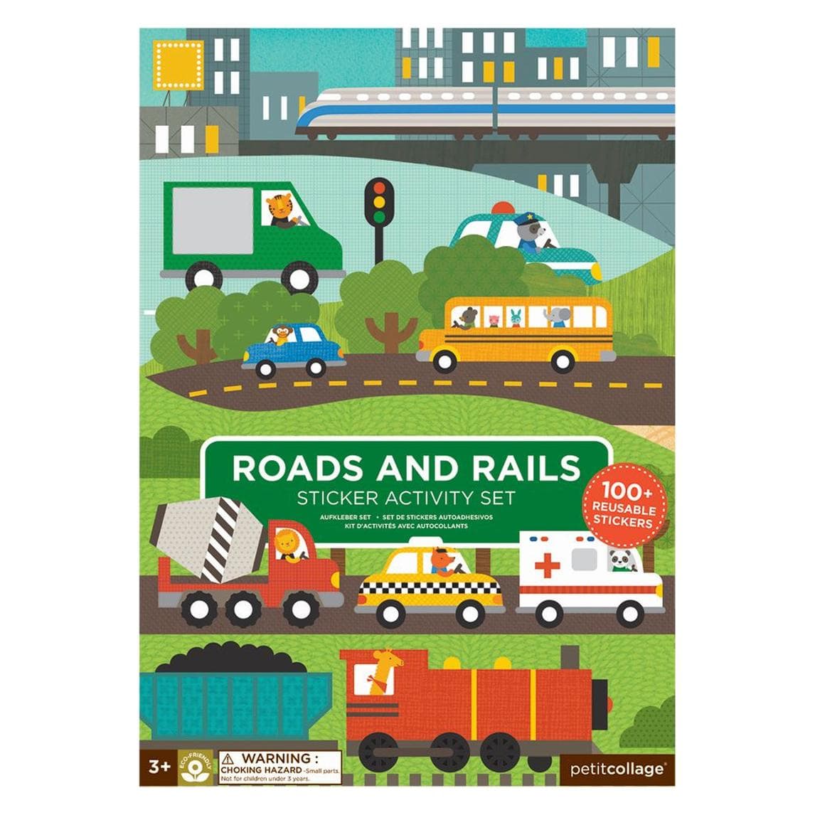 Petitcollage, Autocollants, Sticker Activity Set Routes & rails SV (100 Autocollants)