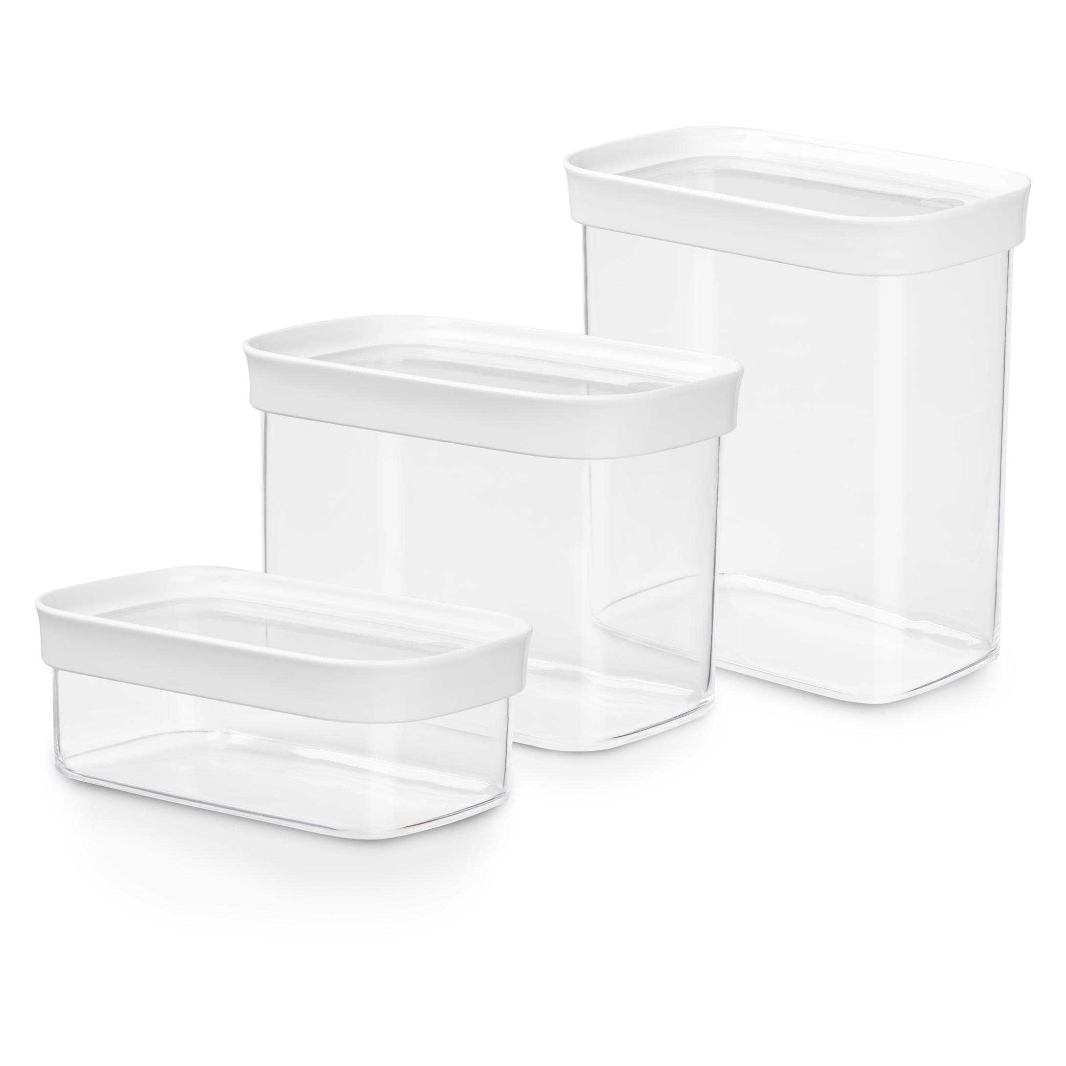 Emsa Boîte à provisions Optima, lot de 3, Boîte de conservation, Transparent