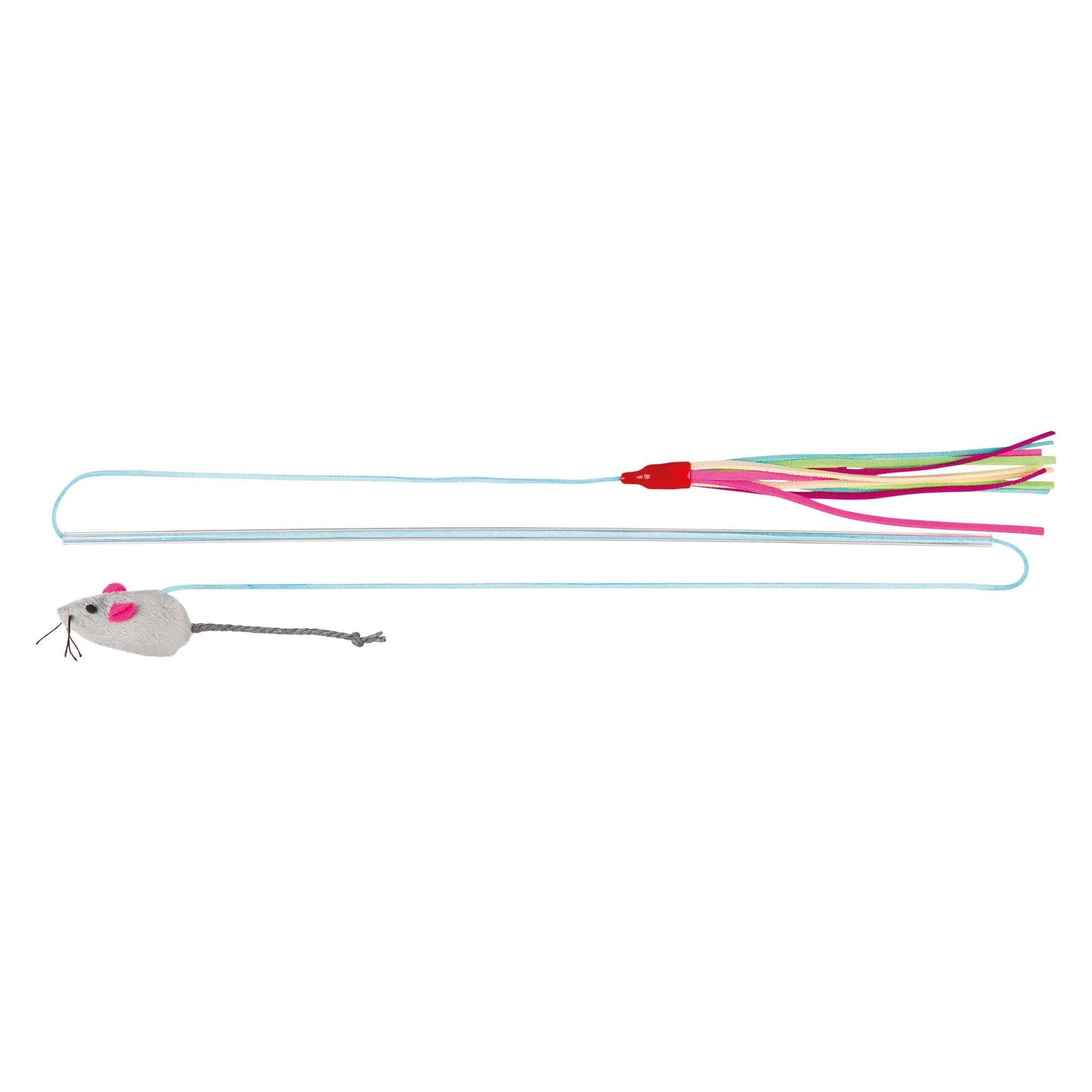 4x Trixie Canne à pêche 2 côtés, Jouets pour chat