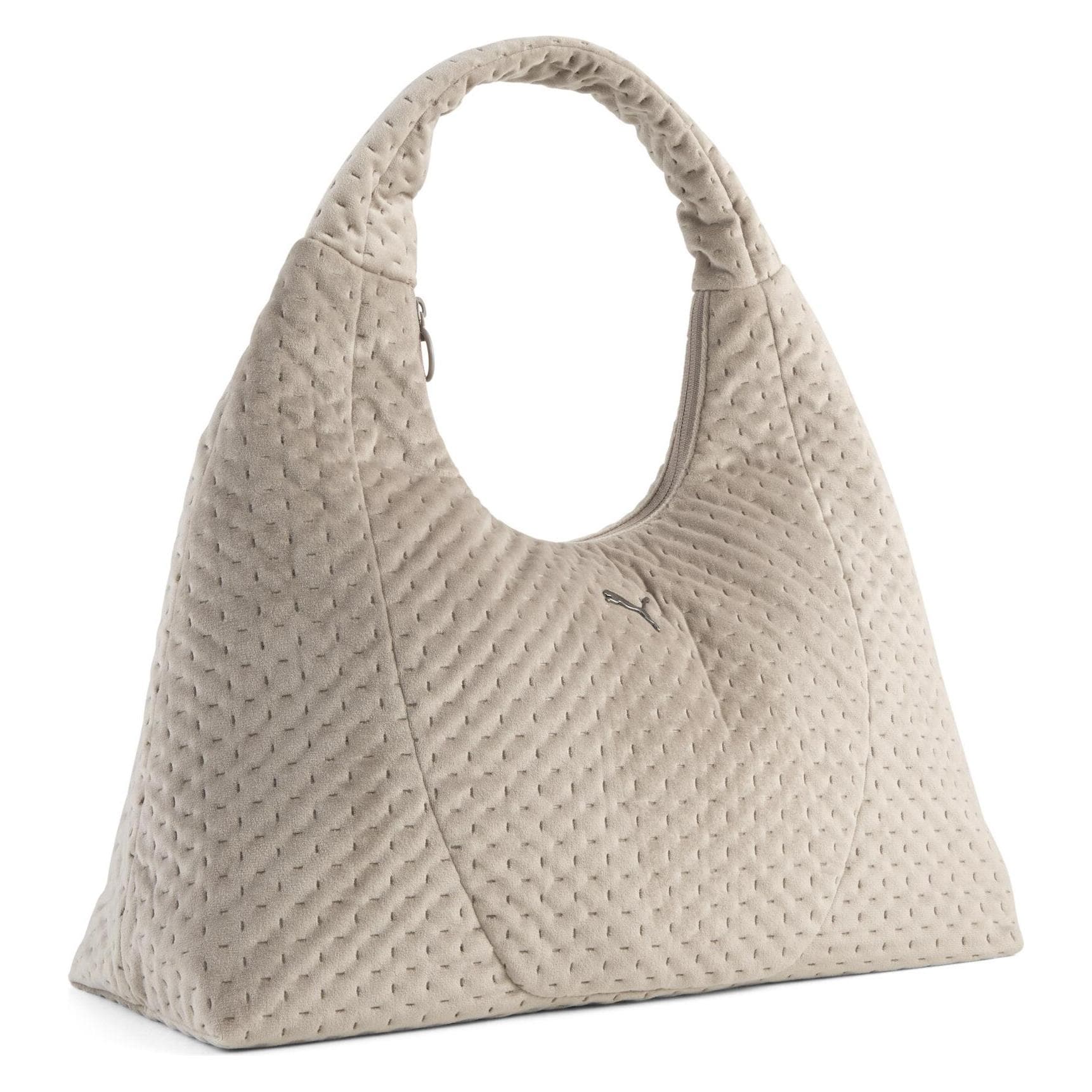 Puma, Femmes, Sac, UP Velvet Large Prism Bag, Gris, Beige, (14 l)