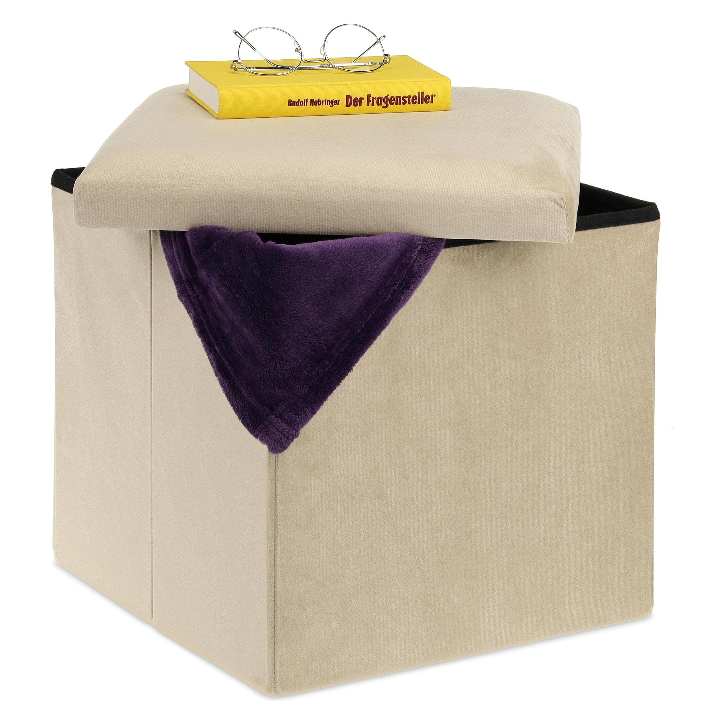 Relaxdays, Tabouret, Tabouret rangement (38 x 38 x 38 cm)