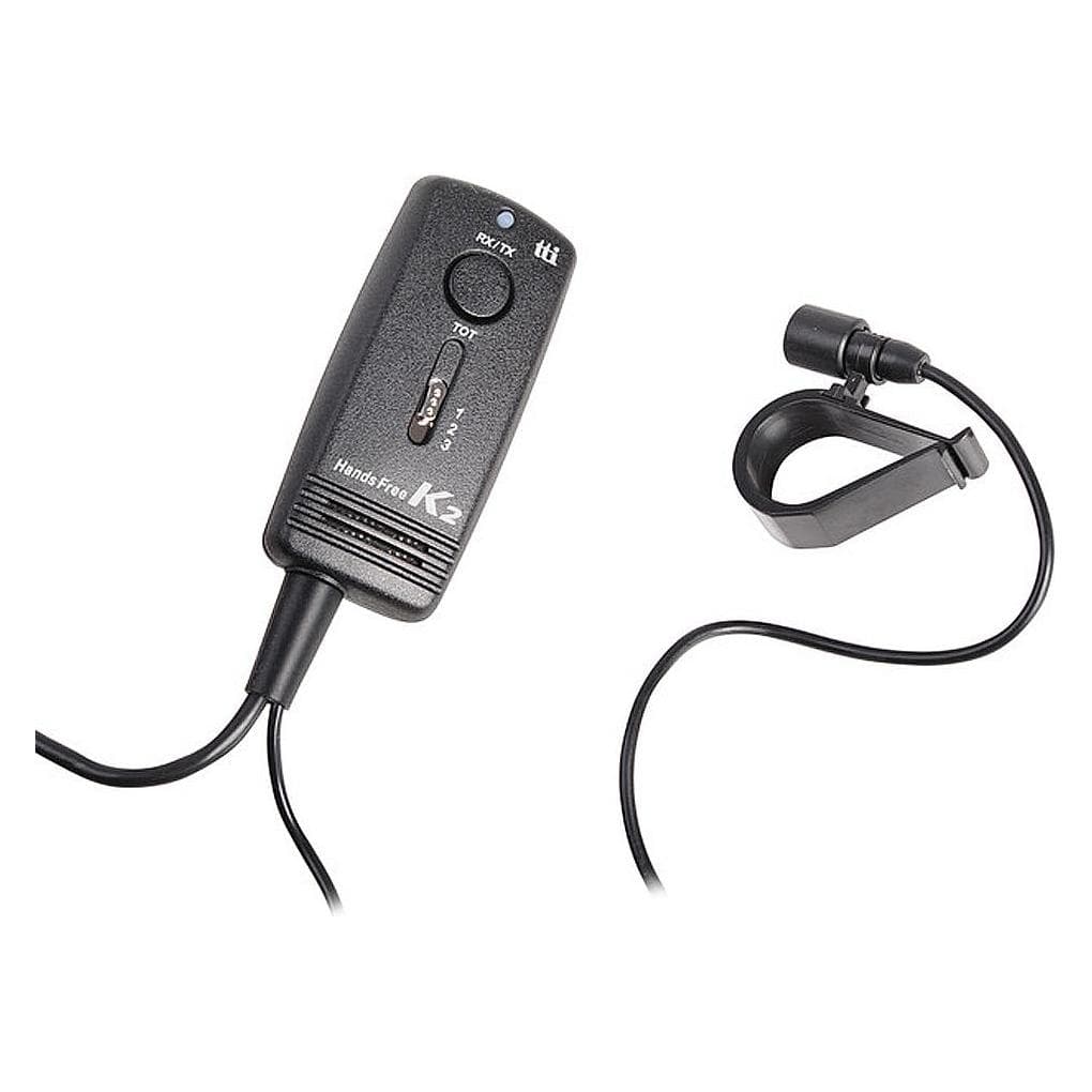 Aim TTi Kit mains libres TTi pour radios CB TTi THF-100 K2, avec microphone 6 broches, bouton PTT et TOT-Fun, Talkie walkie, Noir