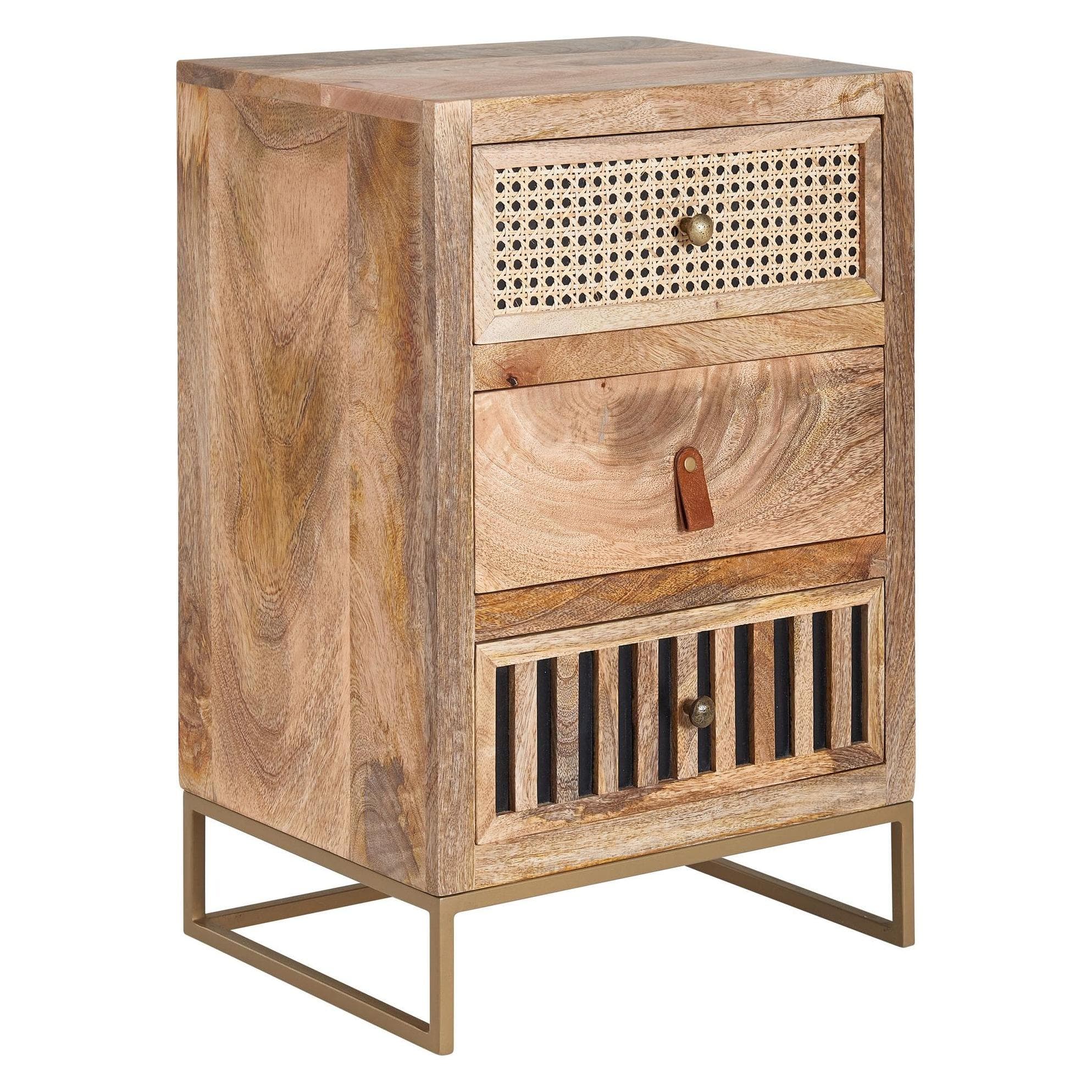 Wohnling, Table de chevet, Mangue (40 x 30 x 60 cm)