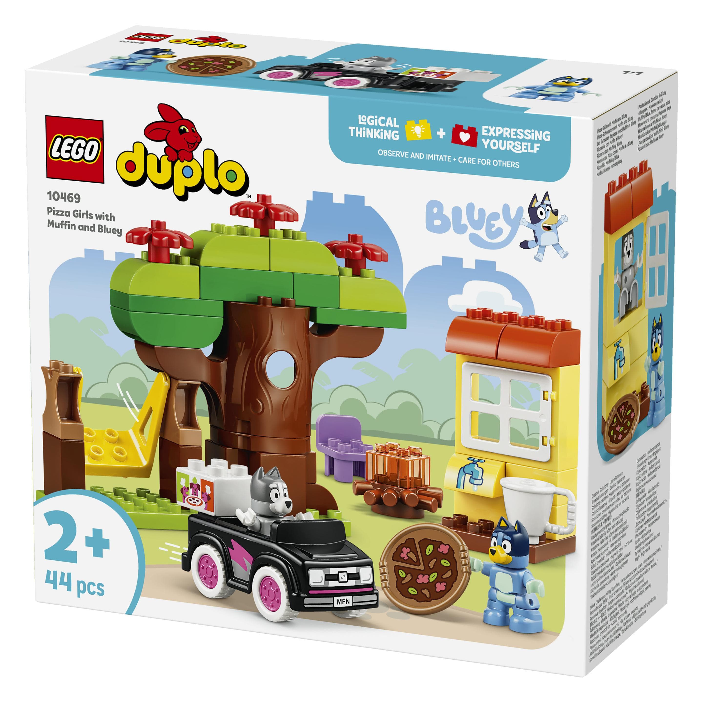 LEGO Les soeurs de la pizza avec Muffin et Bluey