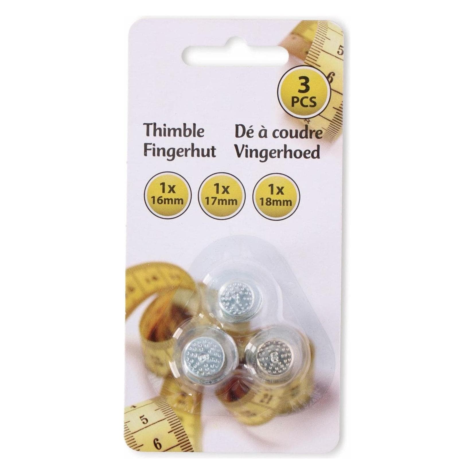 Edco Dé à coudre 16/17/18 mm, Accessoires de couture, Argent