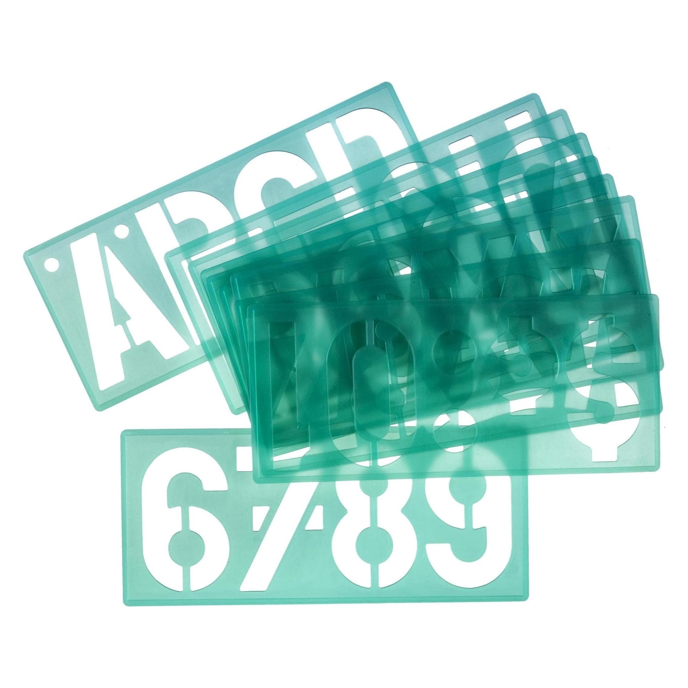 Linex, Règle, pochoir de lettrage 100mm (12 cm, Matières plastiques)