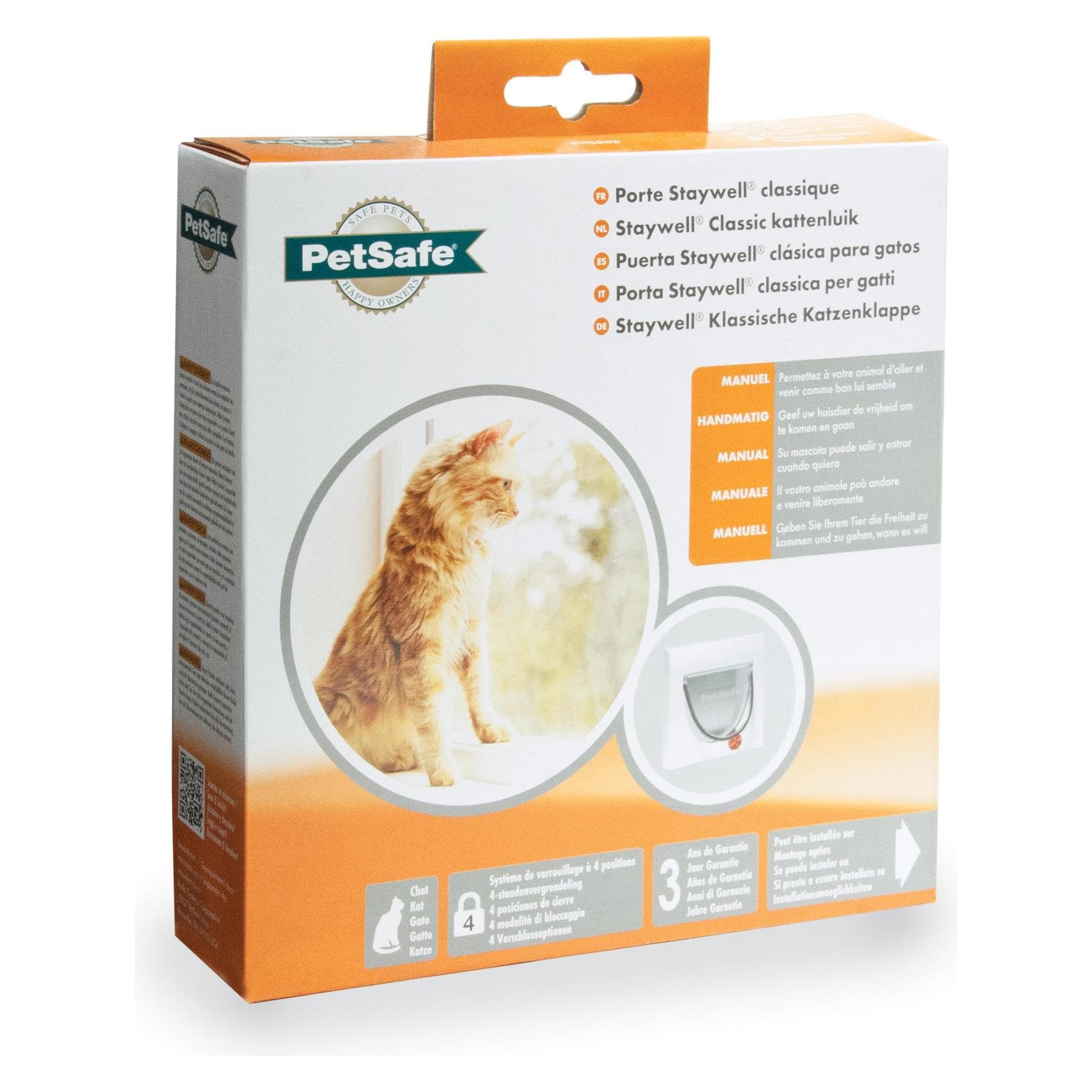PetSafe Katzenklappe Classic 920 (Chatière manuelle), Chatière + filet pour chat