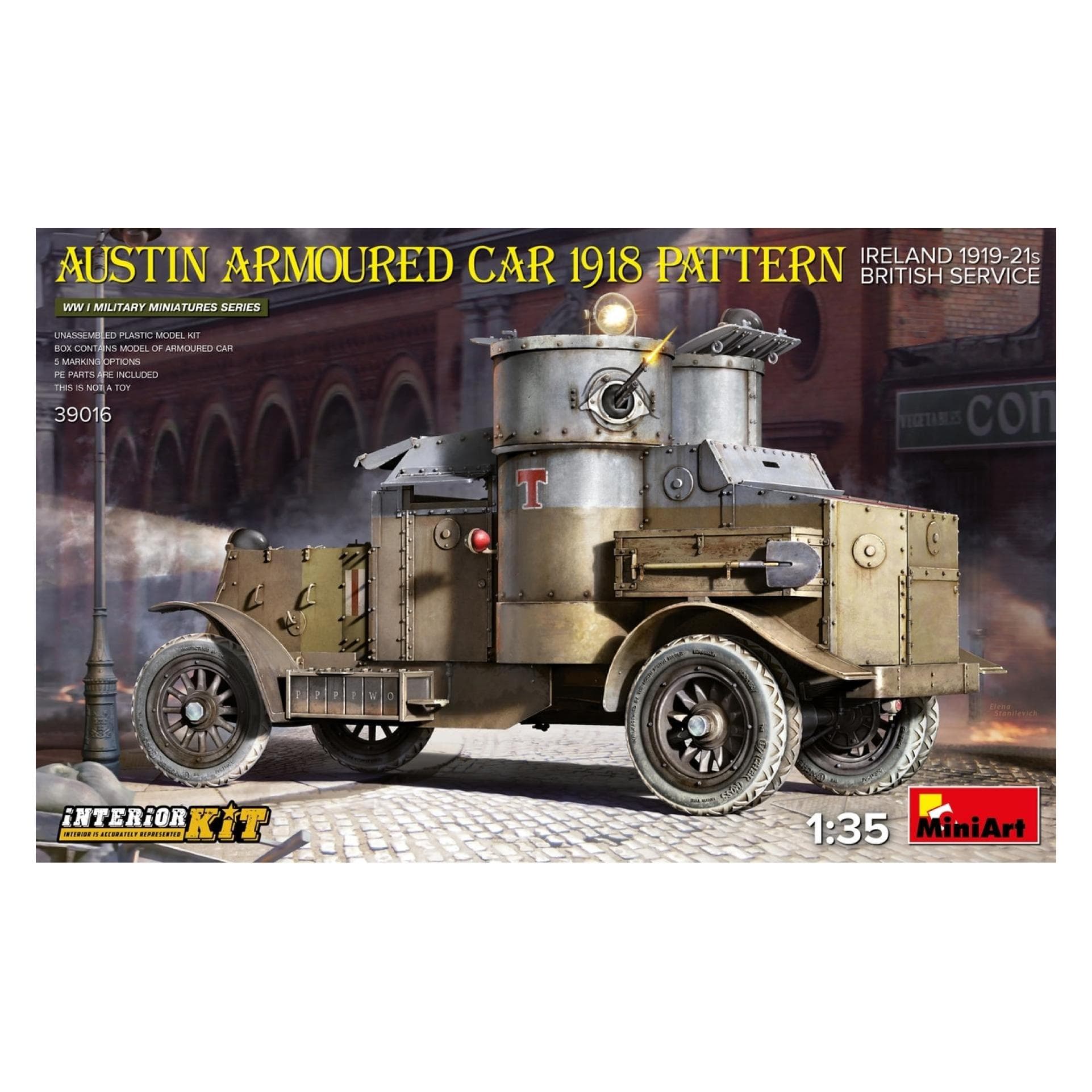 Mini art Austin Armoured Car 1918 Pattern. Ireland 1919-21. service britannique. Kit d'intérieur