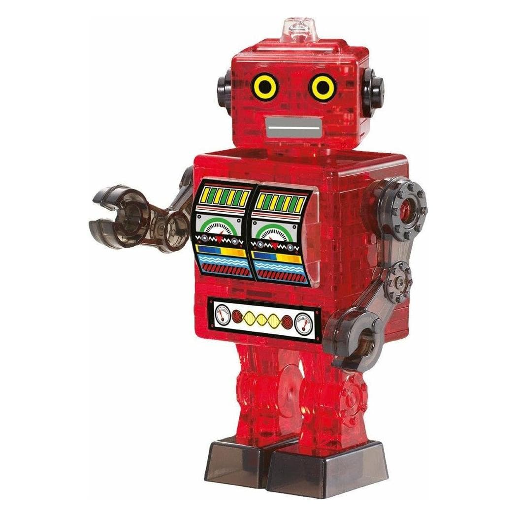 HCM Kinzel HCM59166 - Crystal Puzzle : 3D Robot - Rouge, 39 pièces (DE, EN), dès 14 ans (39 pièces)
