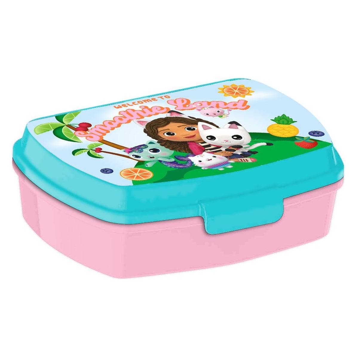 Kids Licensing Gabby's Dollhouse Bouteille + lunchbox, Lunch box, Multicolore, Turquoise, Pink