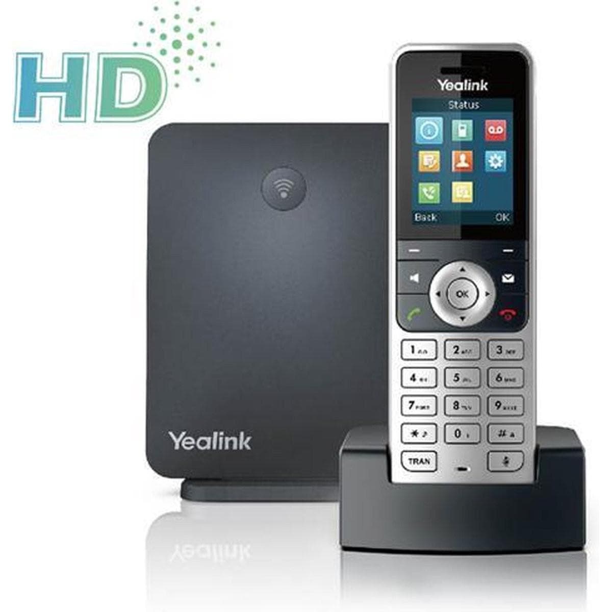 Yealink W53P, Téléphone, Argent, Noir