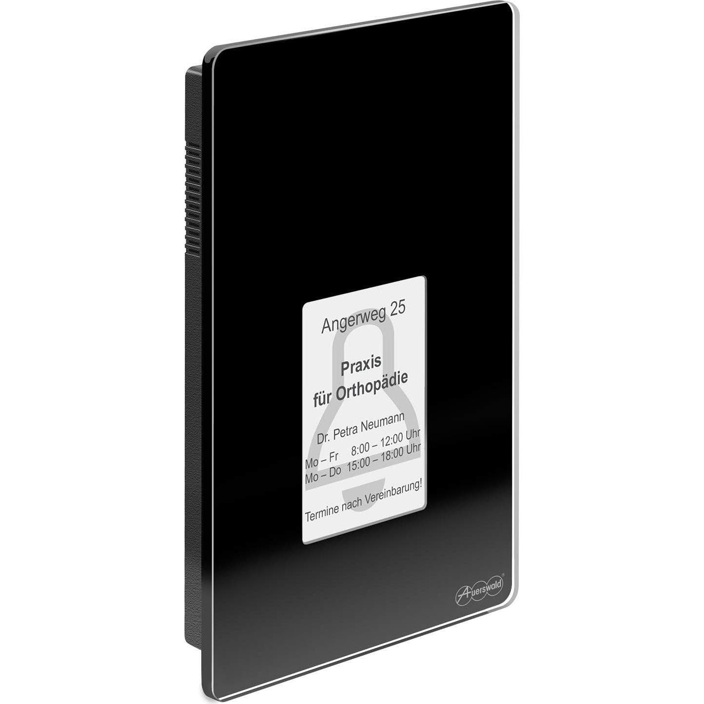 Auerswald, Sonnette + interphone, TFS-Dialog 400 Système d'interphonie noir pour interfaces a/b avec façade en verre élégante (Filaire)