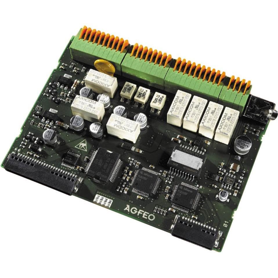Agfeo K-Modul 544 4 entrées d'alarme 3 ports a/b dont un comme 2 fils ou 4 fils FTZ TFE MoH..., Téléphone : accessoires