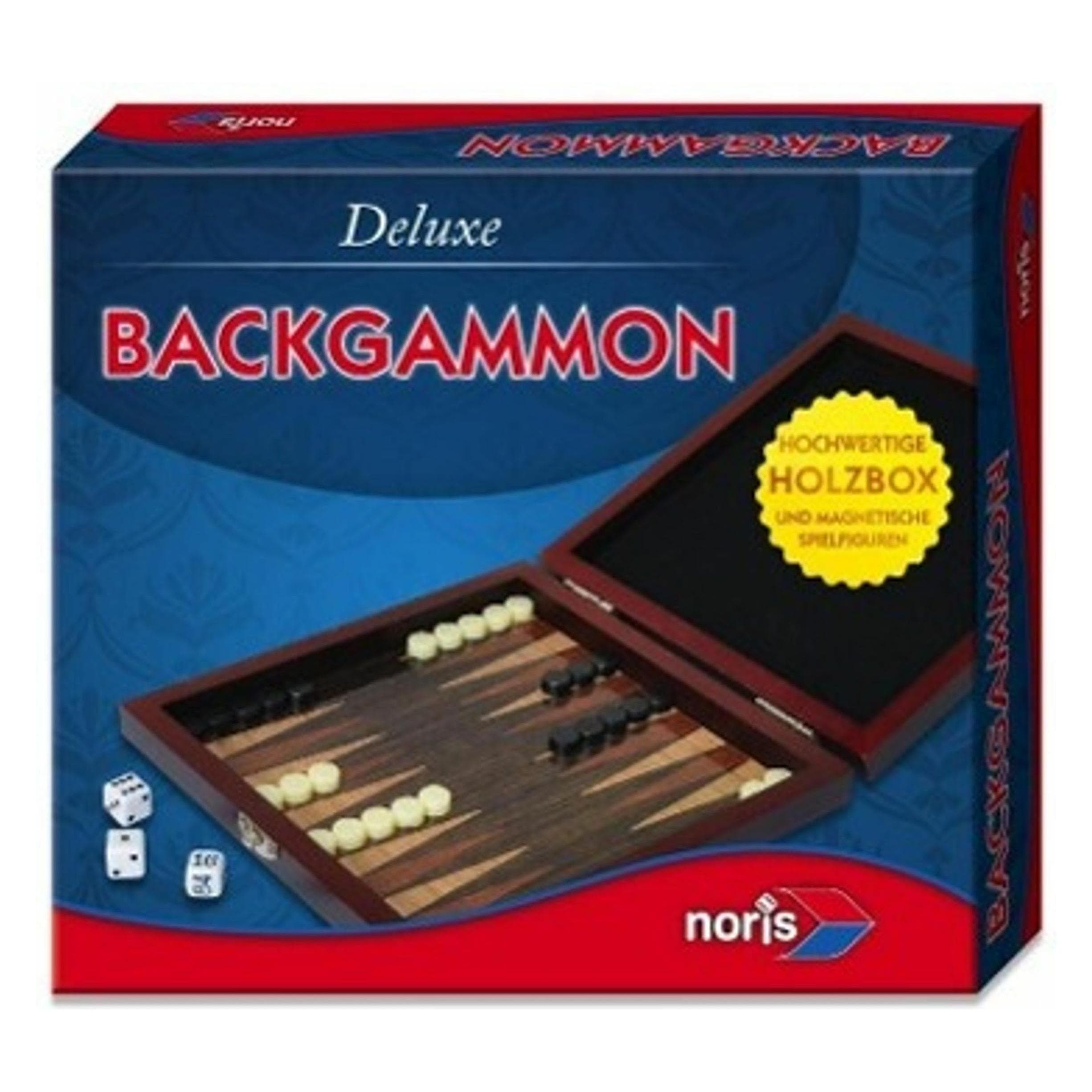 Noris Backgammon de luxe (Allemand, Anglais, Français, Italien, 2 Joueur)