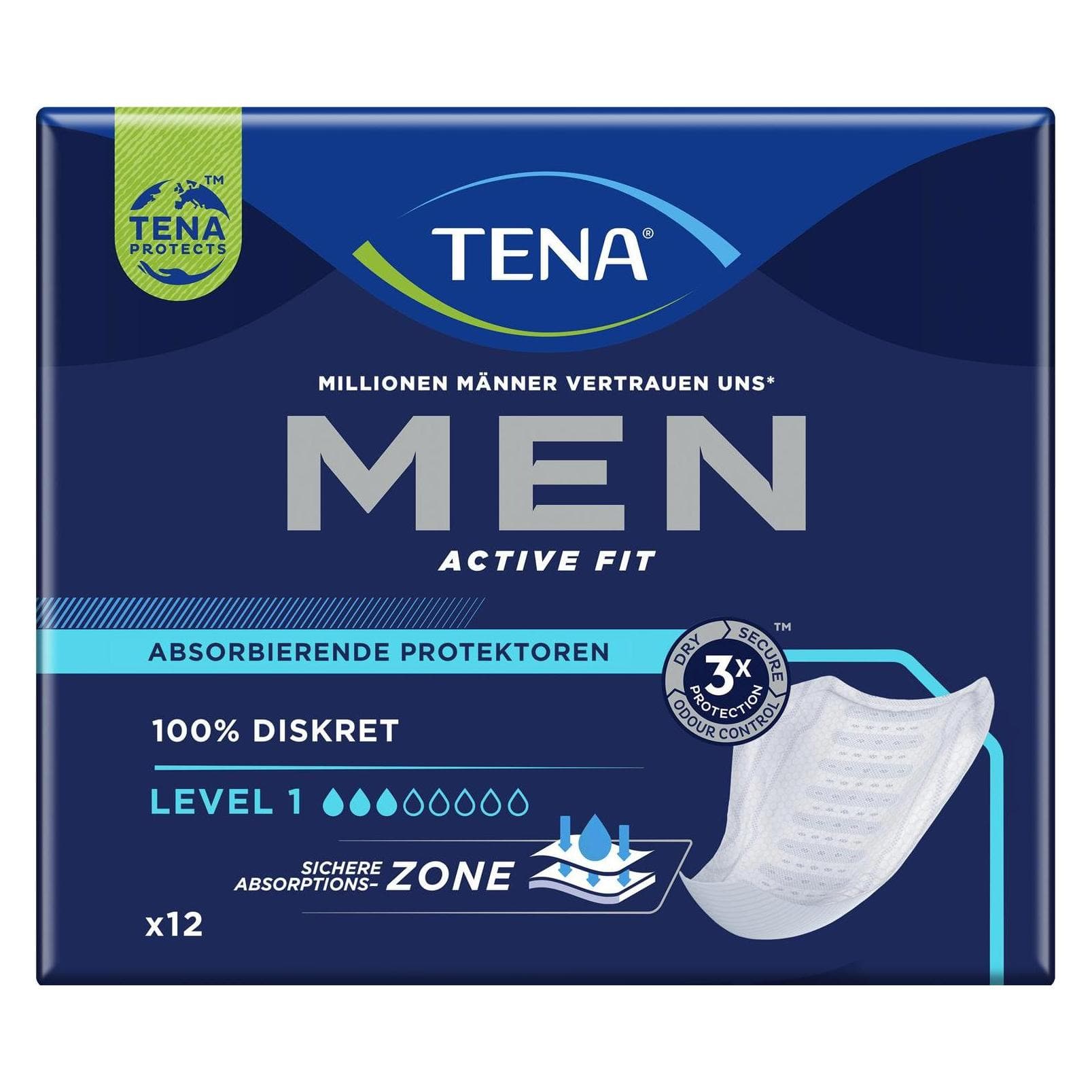 Tena, Produits pour l'incontinence, Hommes Niveau 1 (12x, 1)