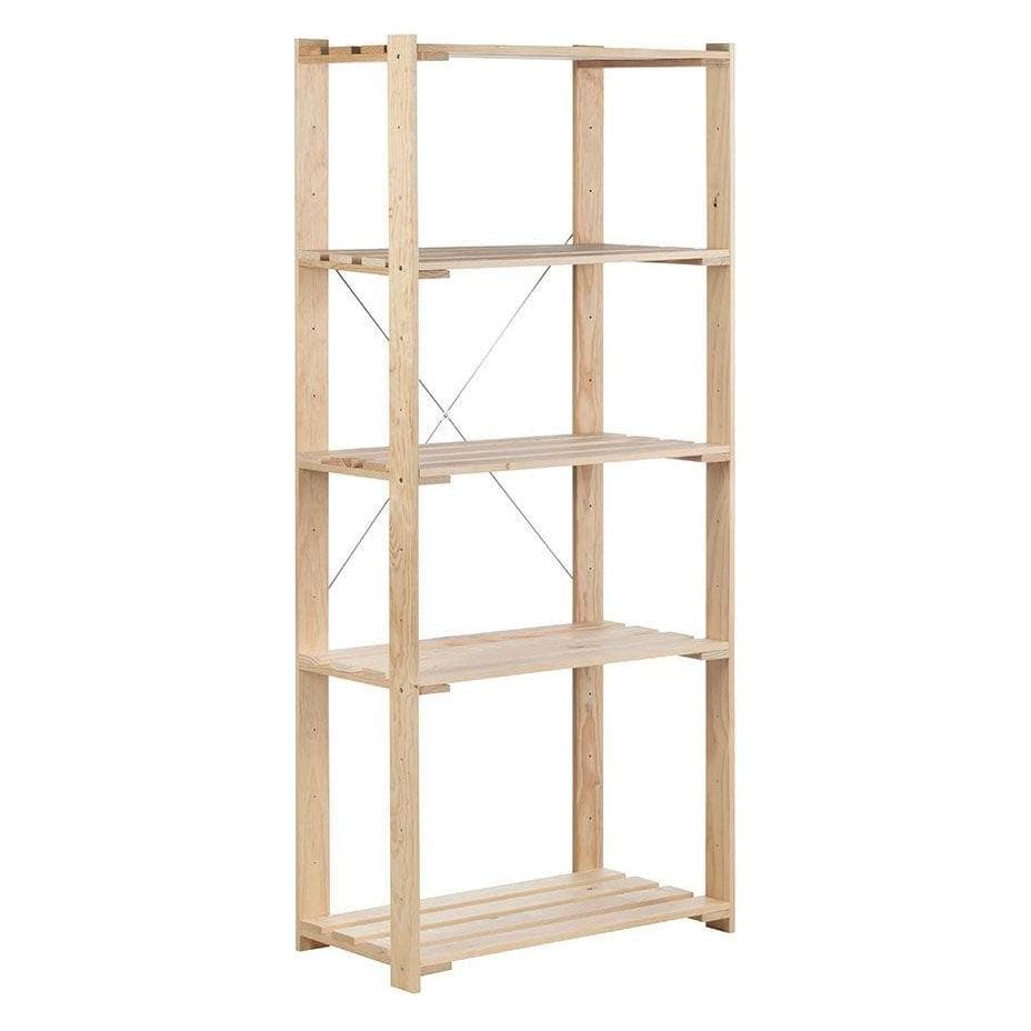 Astigarraga, Étagère, Slided shelf evolution 5, 76,5x38,5x174,5cm solid pine (76.50 x 38.50 x 174.50 cm)