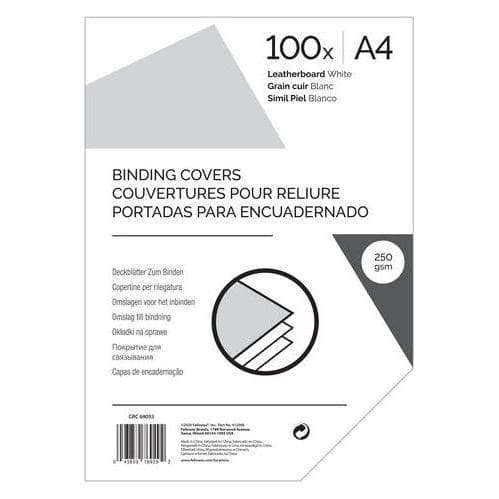 Markenlos, Films de plastification, Feuilles de garde 69055 Cuir grainé DIN A4 Cuir 190-285 microns Blanc (A4, 285 µm)