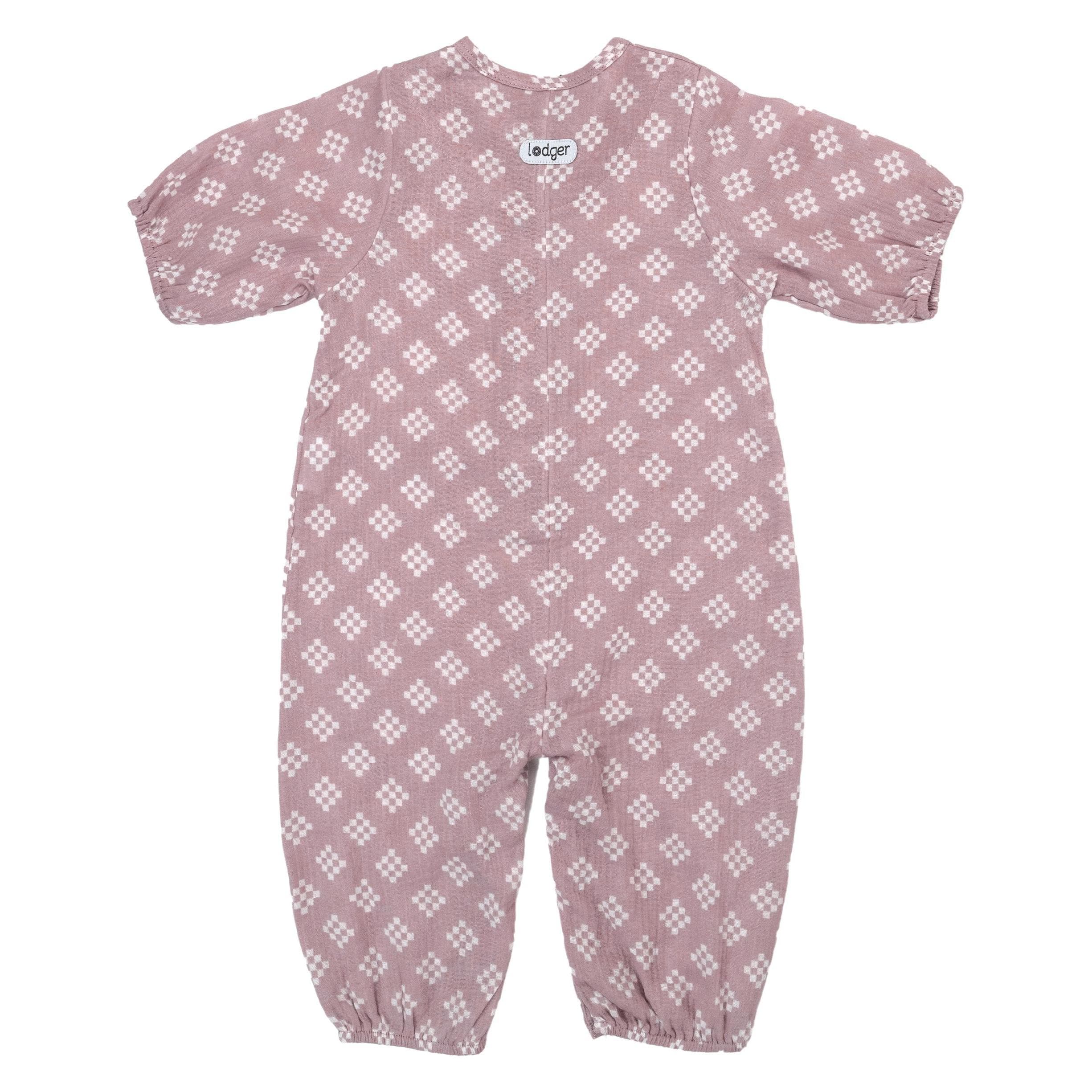 Lodger, Filles, Grenouillère, Dors-bien Tribu Muslin, Blanc, Rose, Multicolore, Pink, (68)