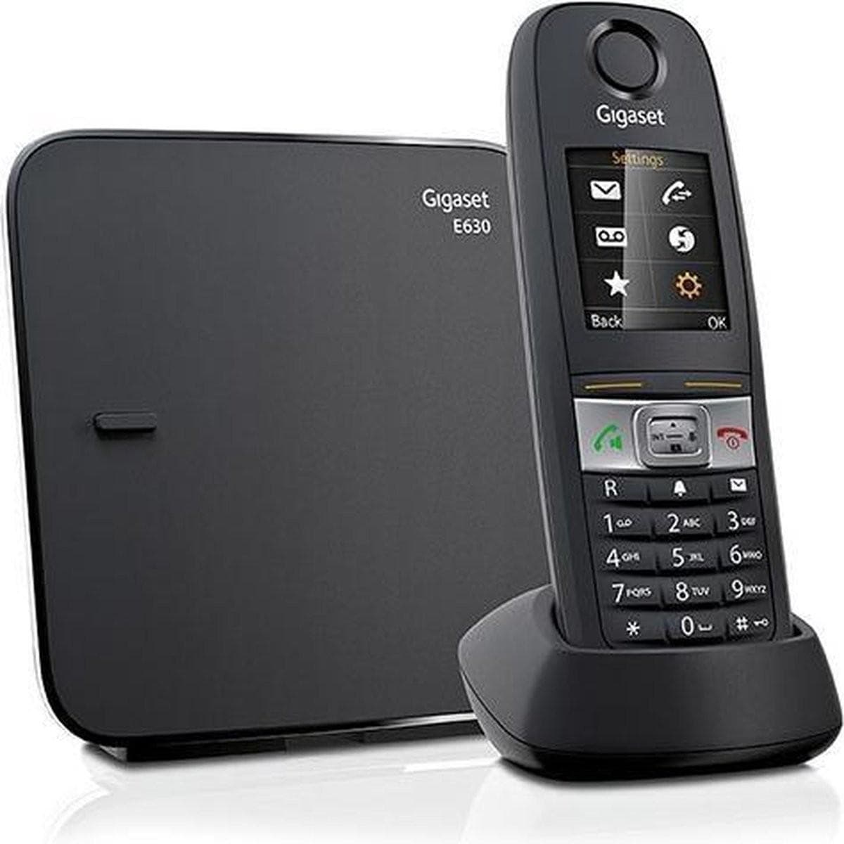 Gigaset E630, Téléphone, Noir