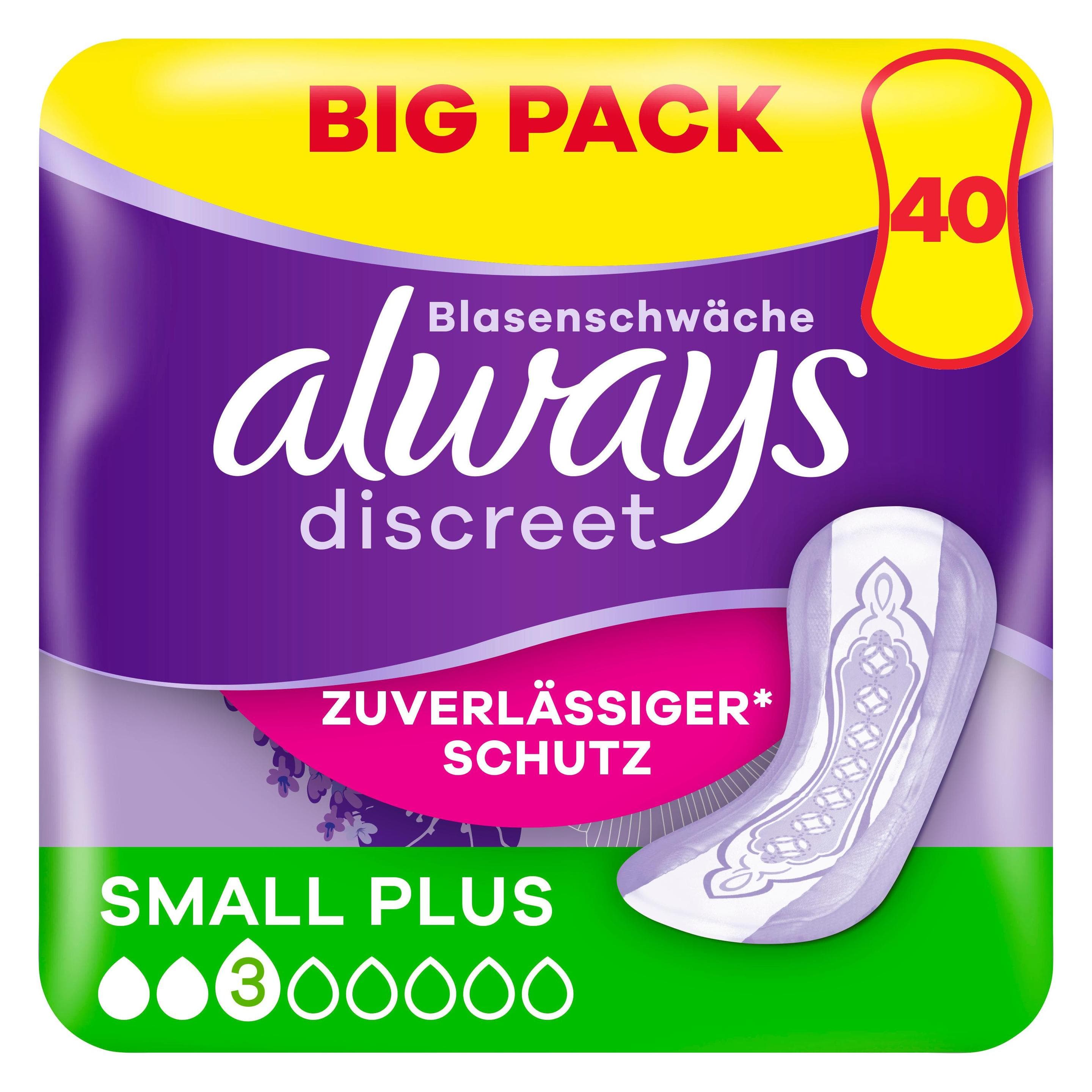 Always, Produits pour l'incontinence, Discreet (40x, Mini)