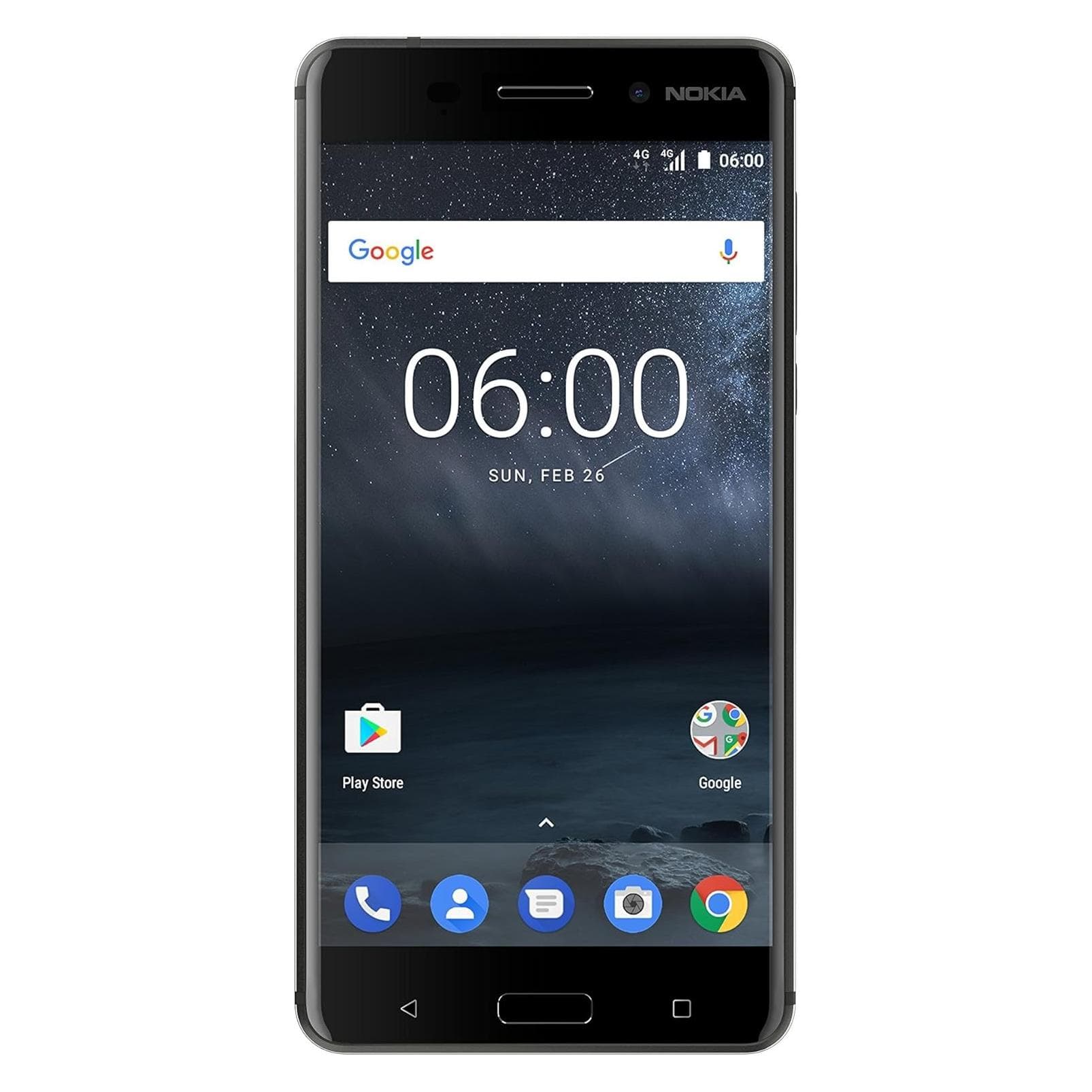 Nokia 6 (32 Go, Noir mat, 5.50", SIM simple, 4G), Téléphone portable, Noir