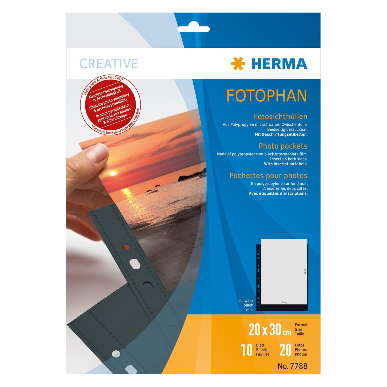 Herma, Porte-documents, Housses pour photos (A4, 10x)