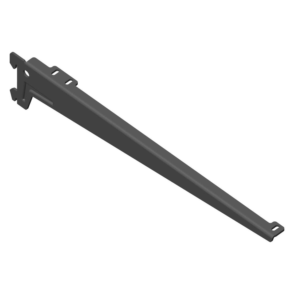 Element-System, Support d'étagère, Support angulaire 10300 Longueur 480 mm par support 65 kg Acier noir avec 3 crochets d'accrochage