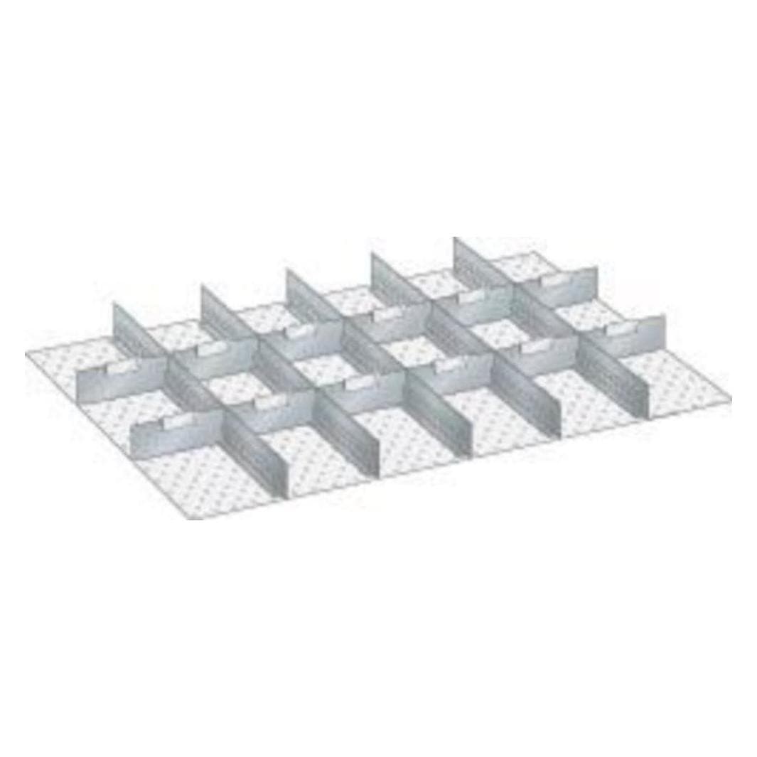 Lista, Armoire pour atelier, Kit de compartimentation pour dimensions de tiroirs 918 x 612 mm (91.80 cm, 25 cm)